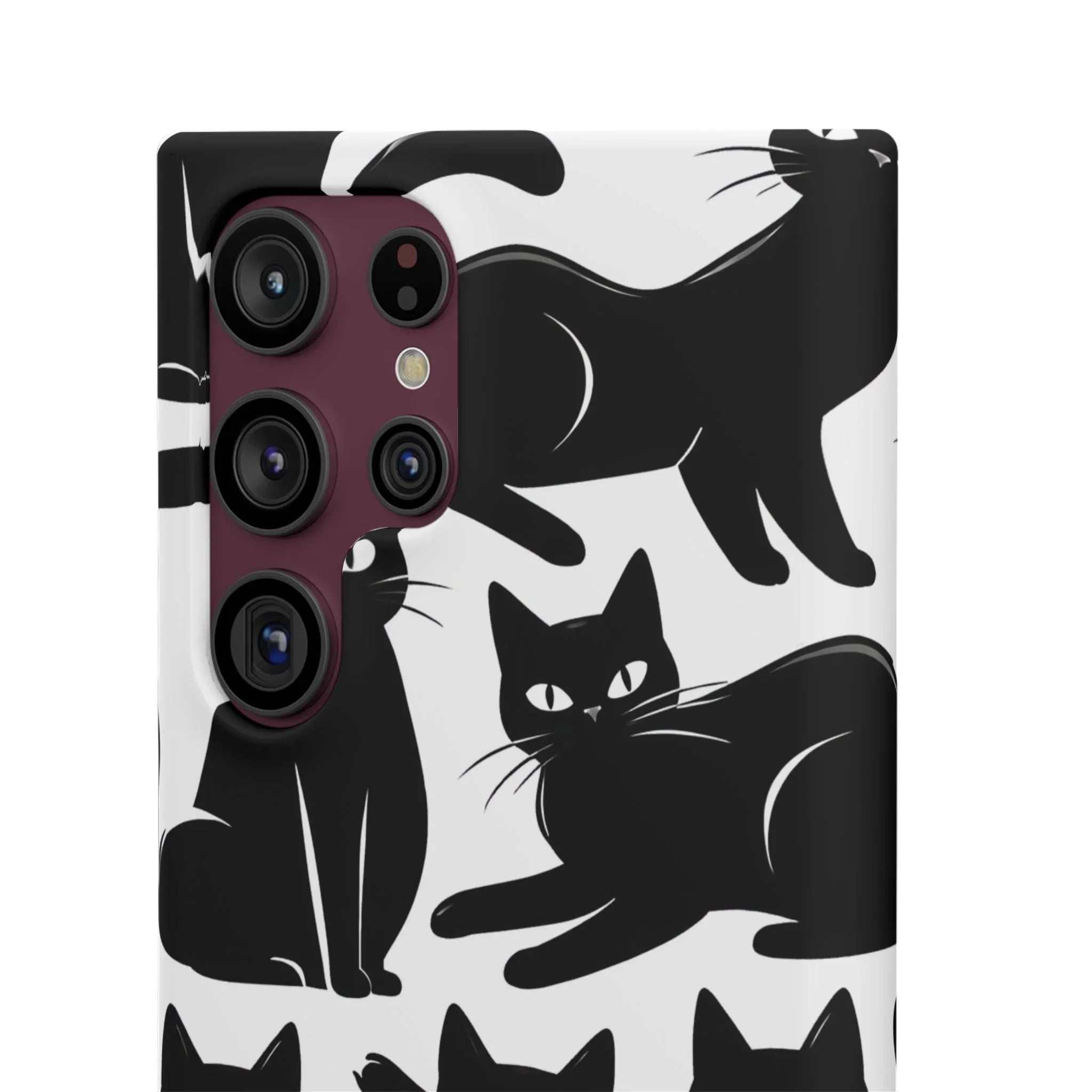 Black Cats Phone Case for iPhone 11-17 and Galaxy S20-S25 - KARARMDESIGN