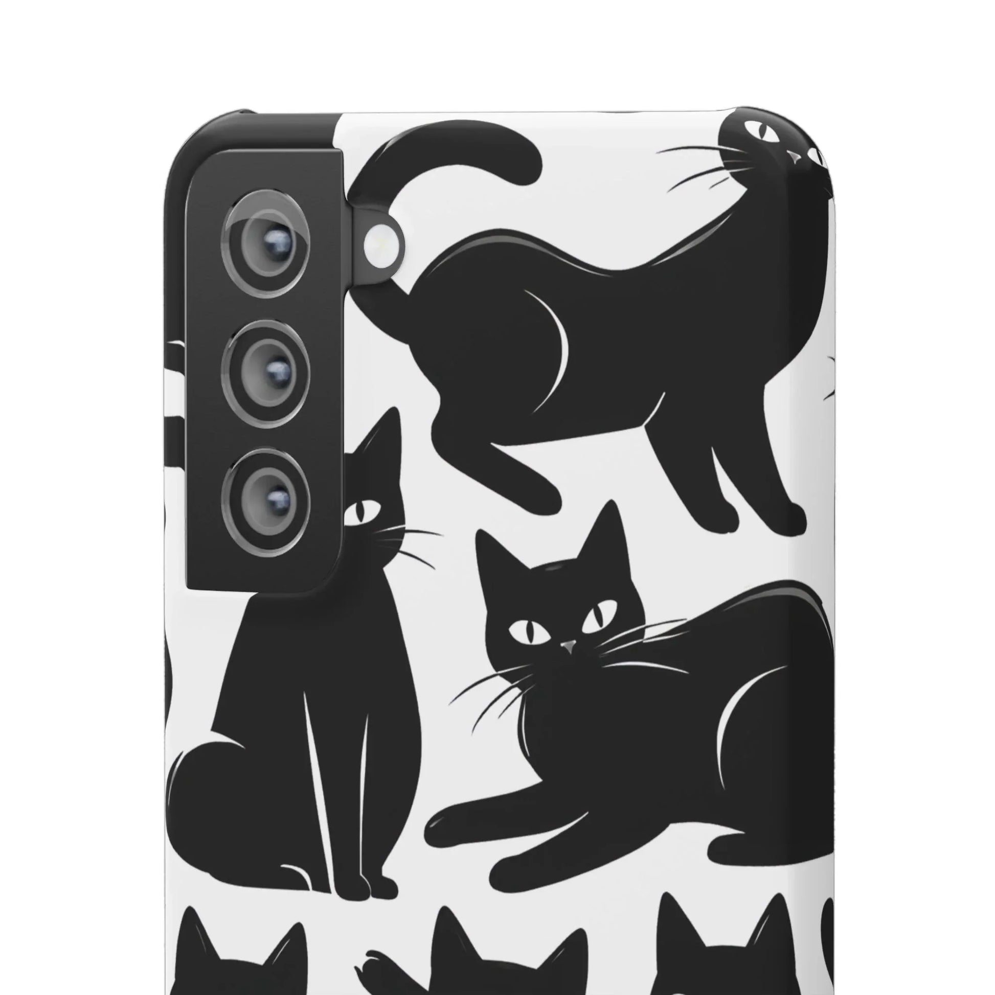 Black Cats Phone Case for iPhone 11-17 and Galaxy S20-S25 - KARARMDESIGN