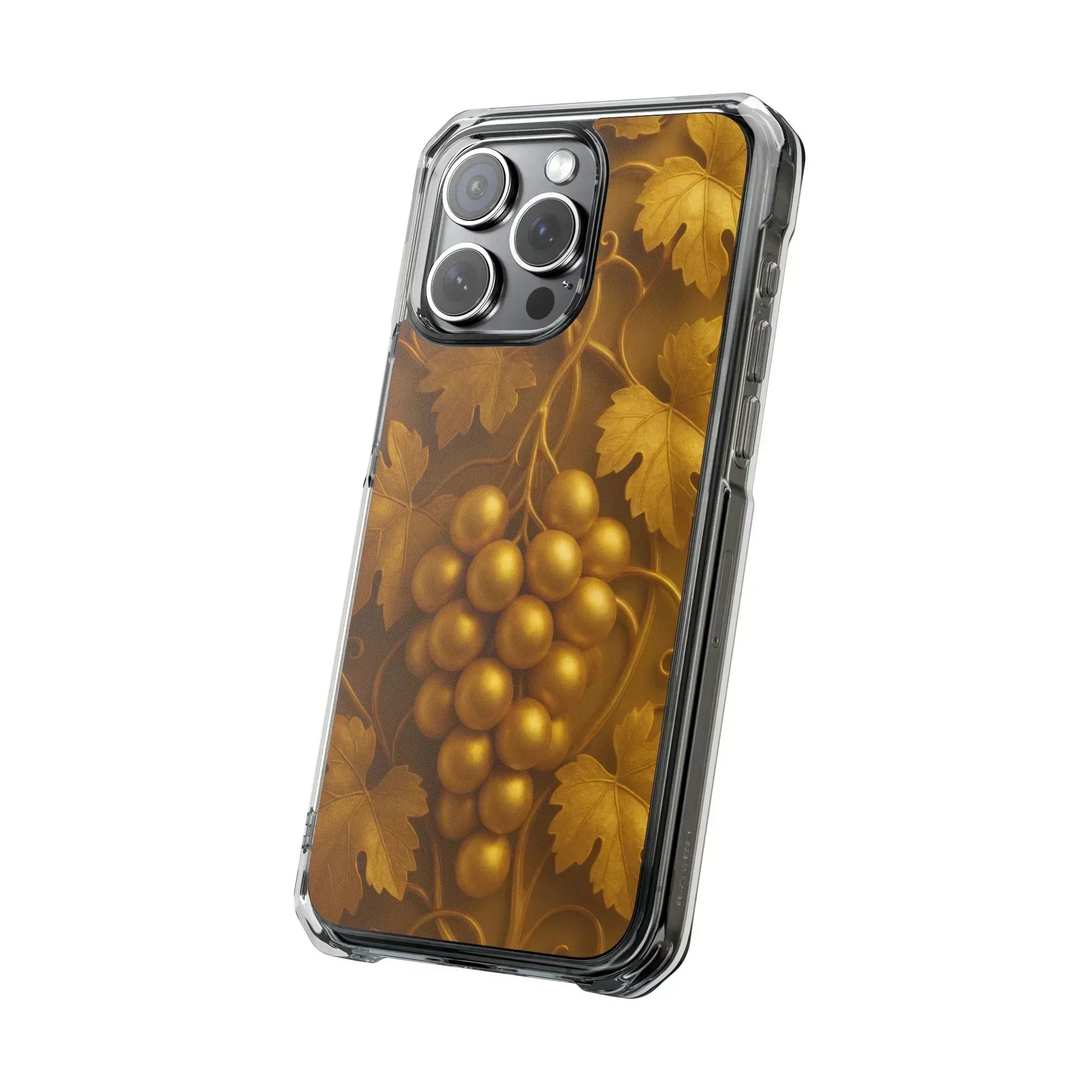 Golden Grapes Phone Case for iPhone 14–16 - KARARMDESIGN