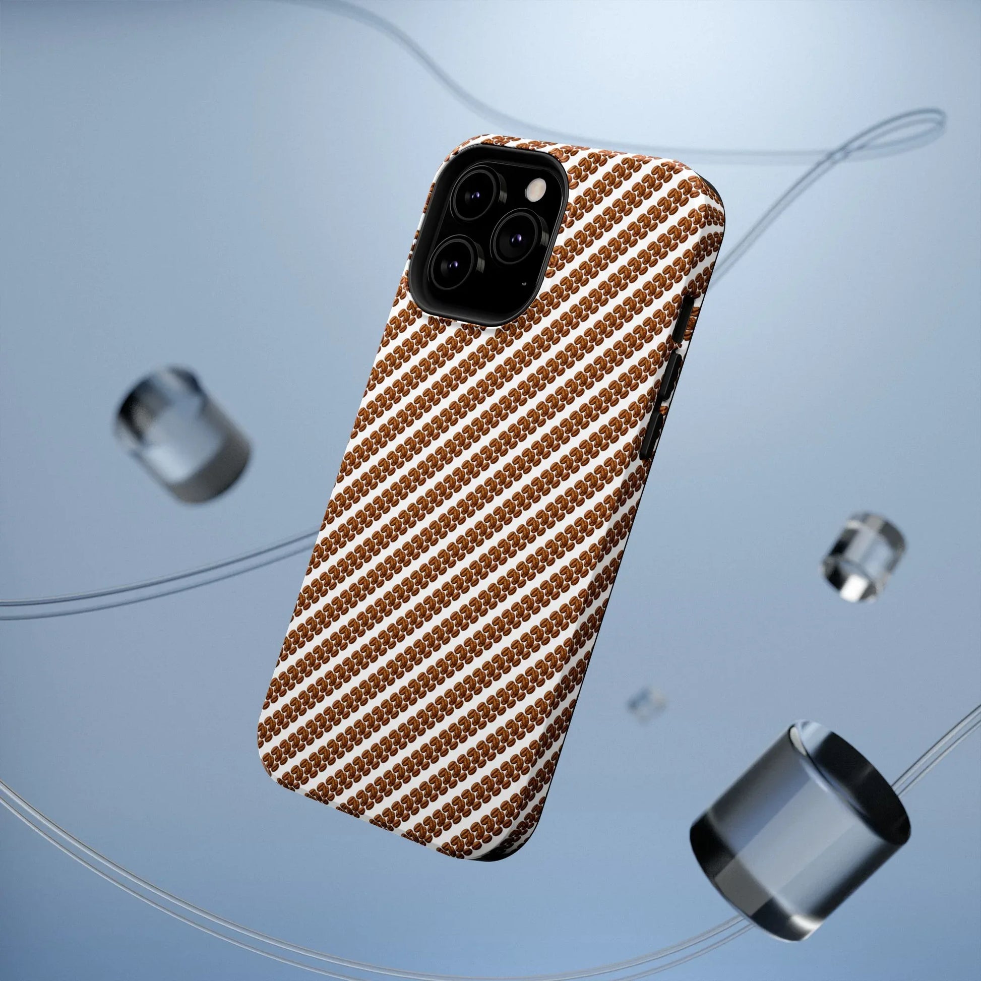 Stylish Coffee Pattern Phone Case for iPhone 11–17 and Galaxy S21–S22 - KARARMDESIGN