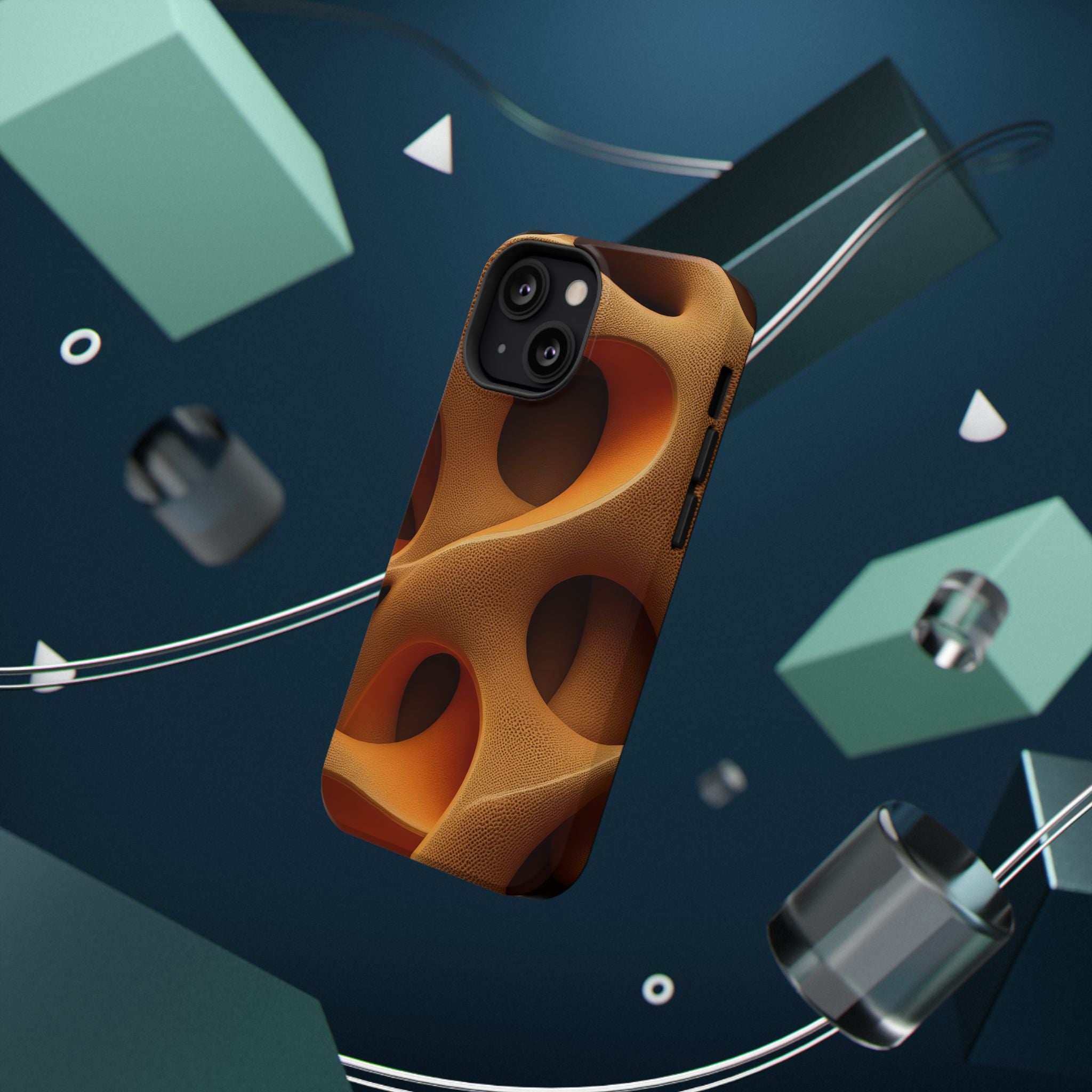 Amber Flow Phone Case for iPhone 11-17 and Samsung Galaxy S21-S26 Models