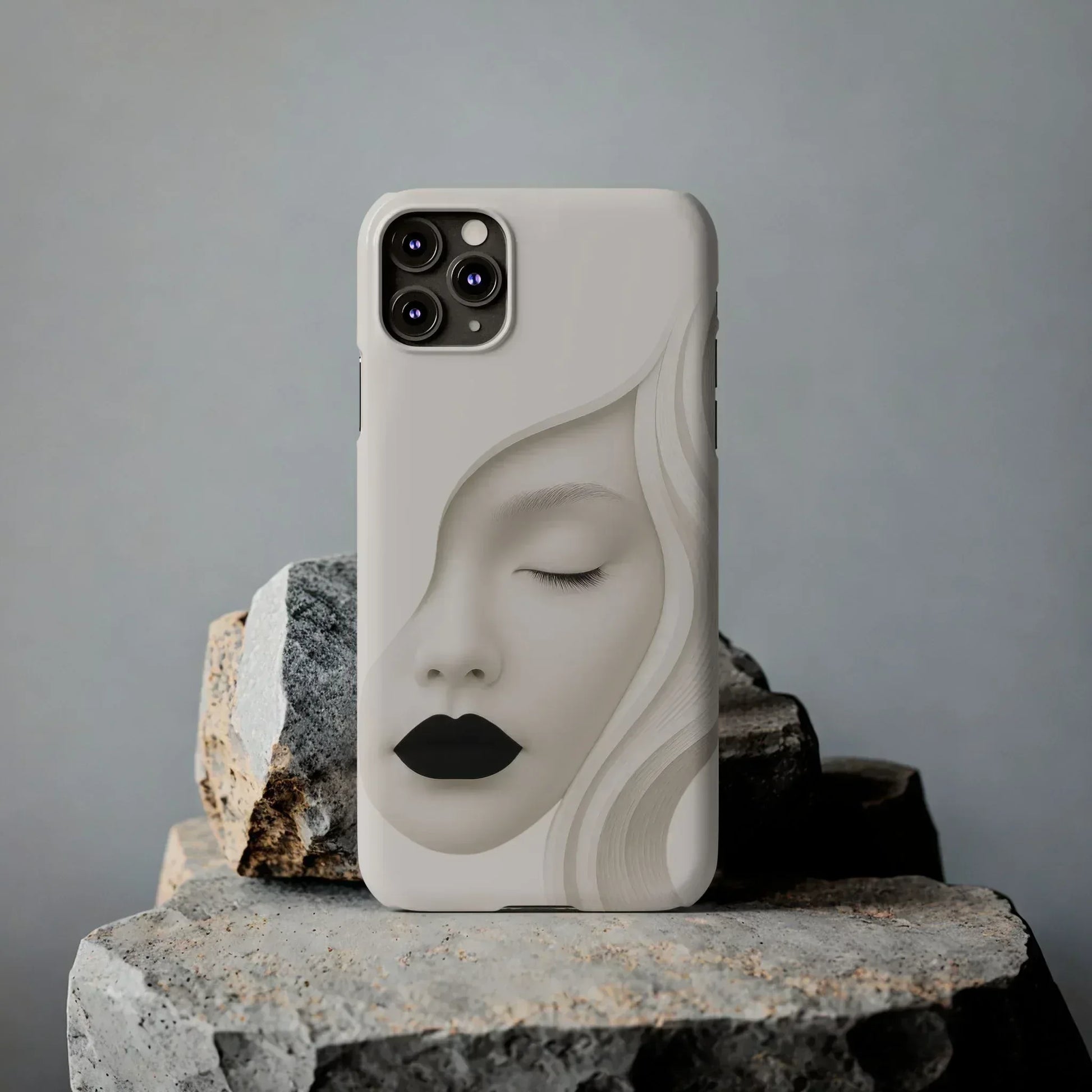 Minimalist Face Phone Case for iPhone 11-17 - KARARMDESIGN