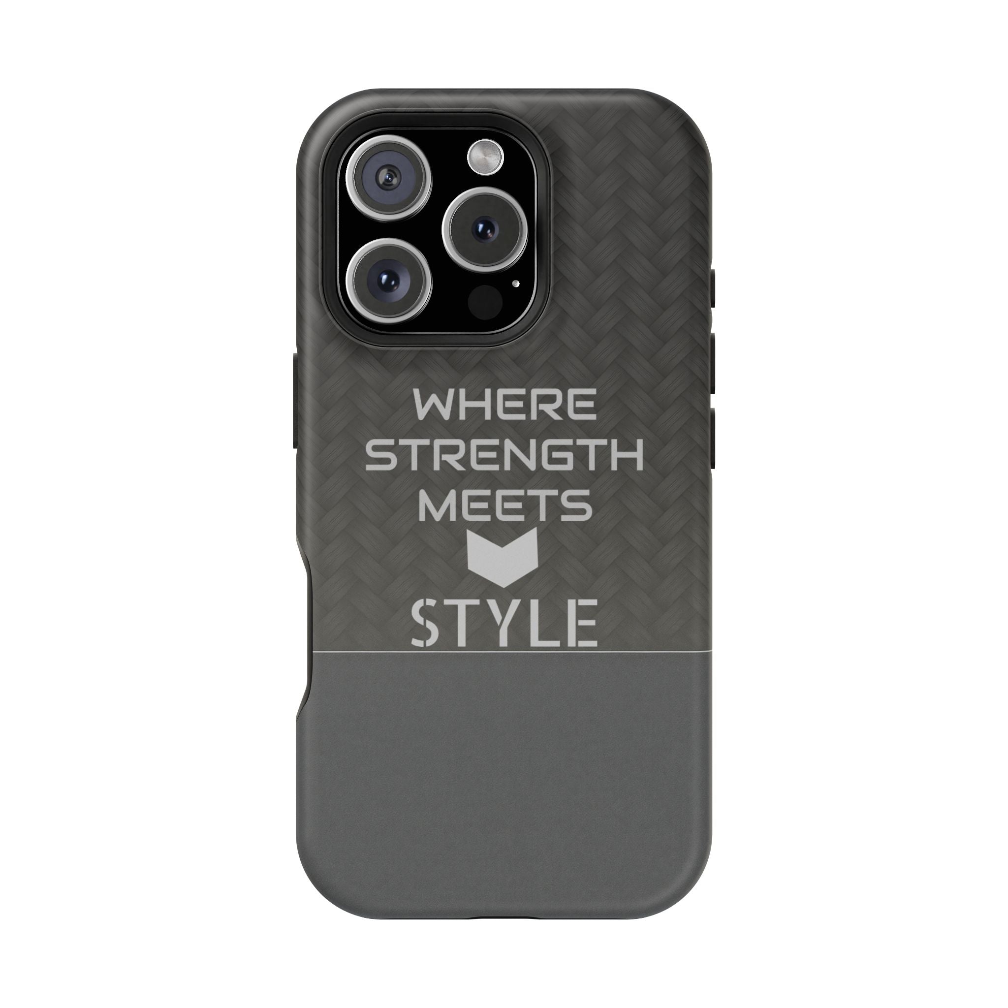 Gray Carbon Phone Case for iPhone 12-16 and Galaxy S21-S22