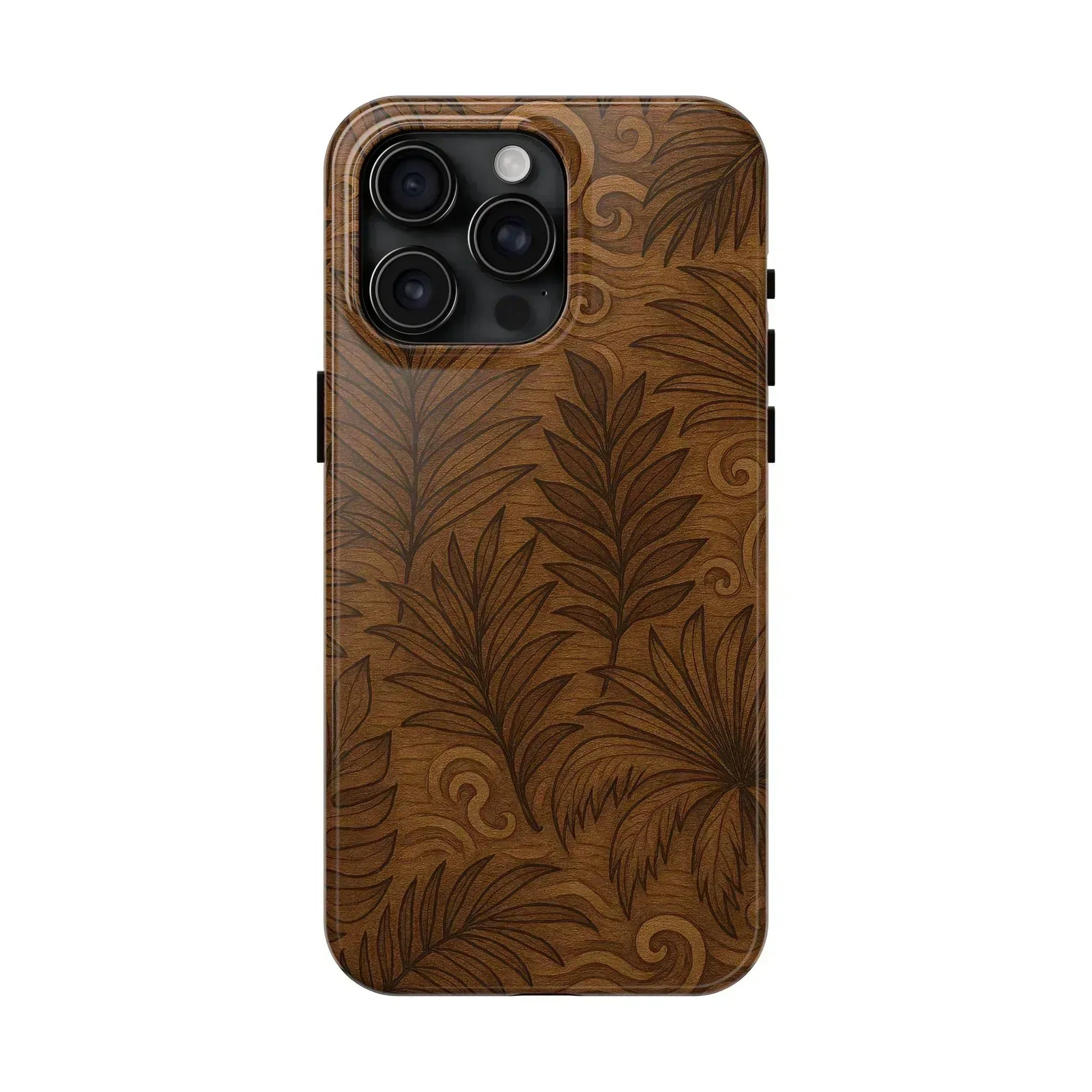 Wood Leaf Armor Phone Case for iPhone and Galaxy - KARARMDESIGN