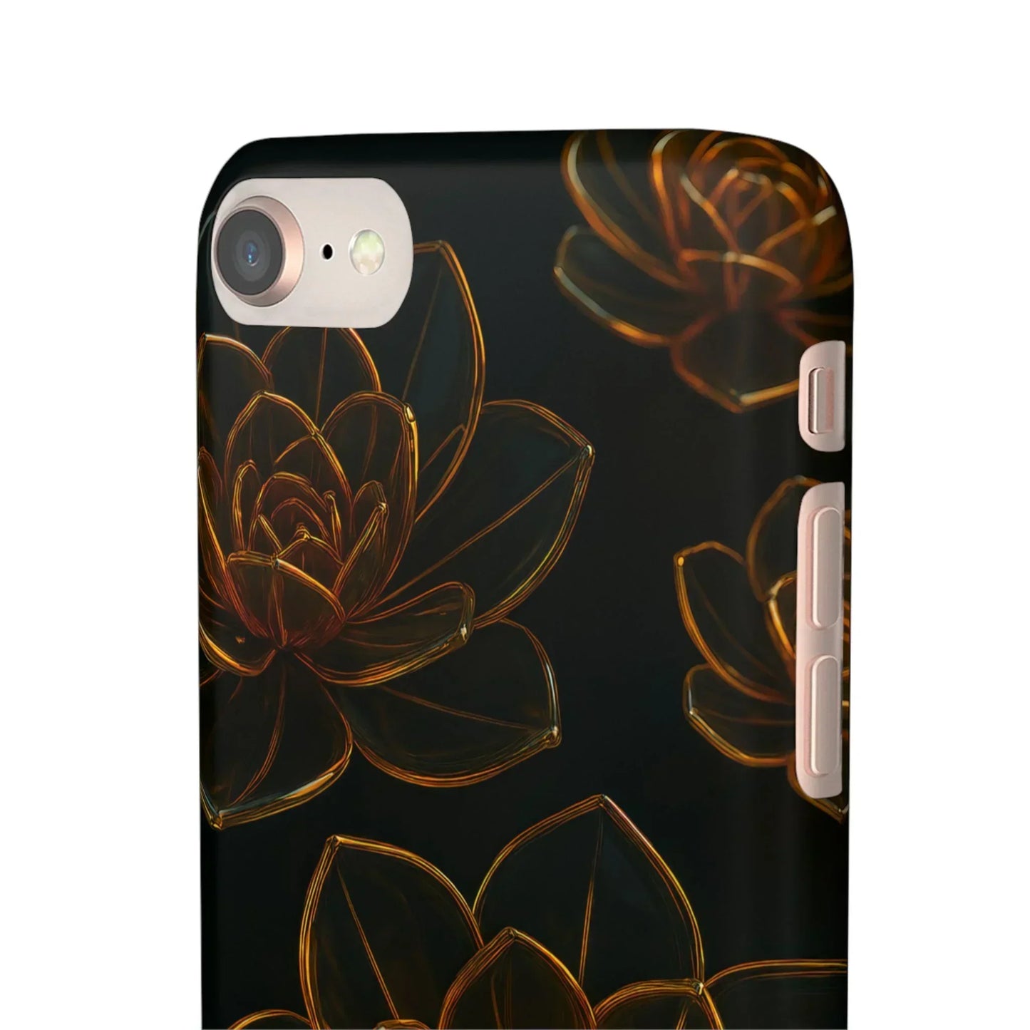 Glass Flower Phone Case for iPhone 7-16 and Galaxy S10-S24 Models