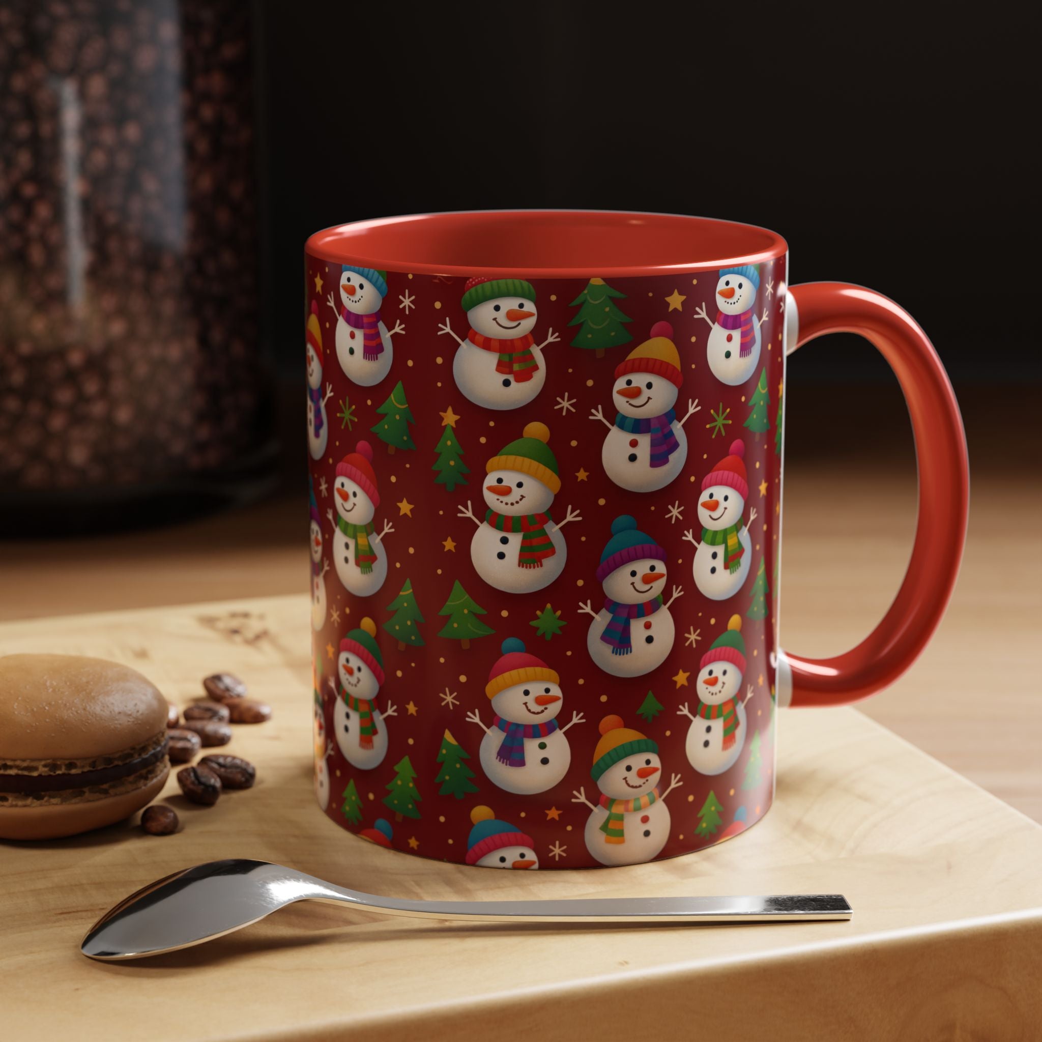 Festive Snowman Parade Accent Coffee Mug (11oz)
