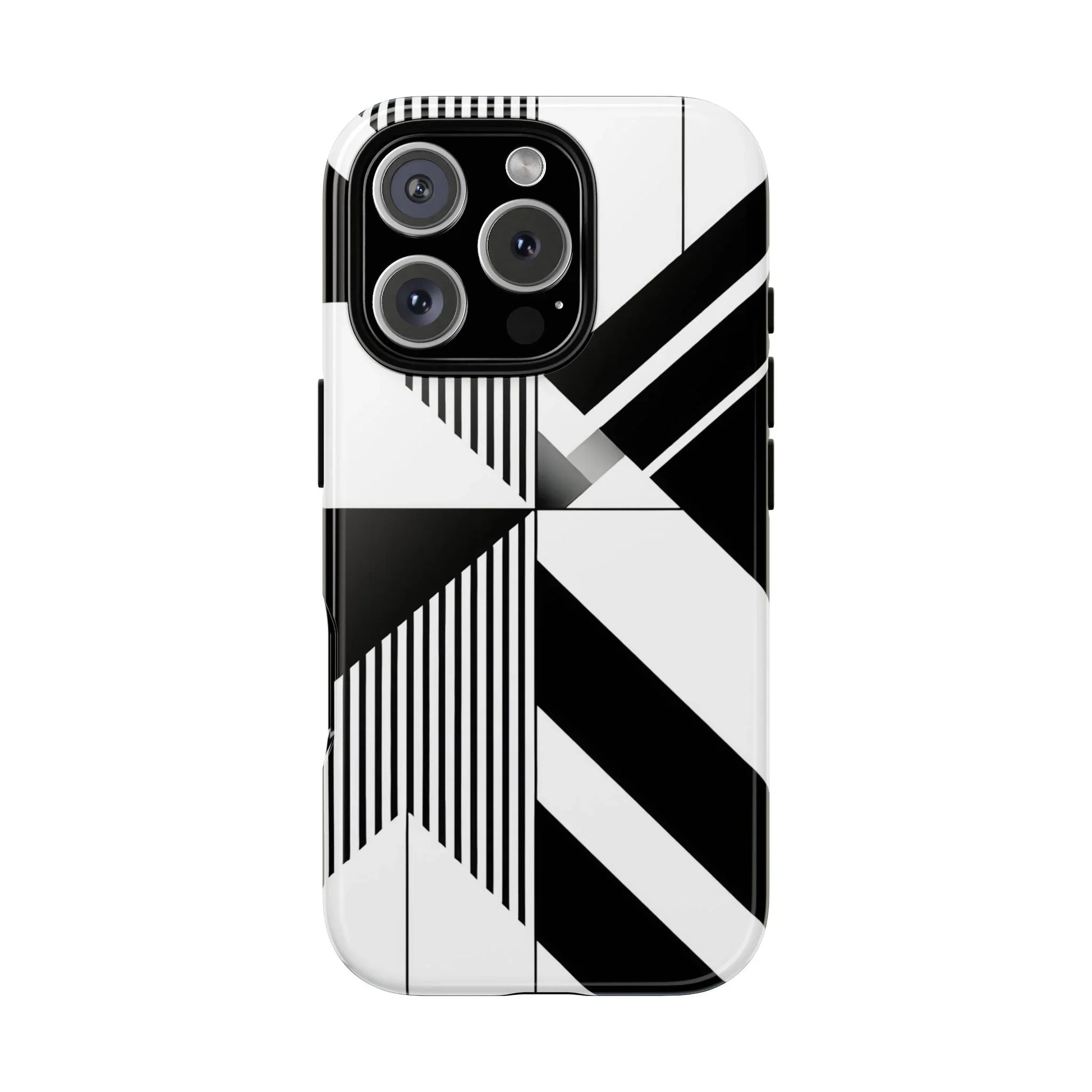 Monochrome Tough Phone Case for iPhone 11-16 and Galaxy S20–S25 - KARARMDESIGN