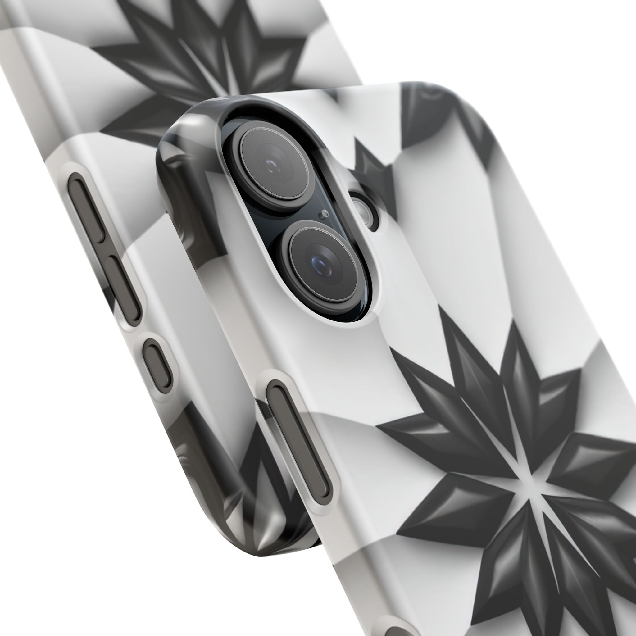 Black & White Geometric Snap Case for iPhone & Samsung Galaxy