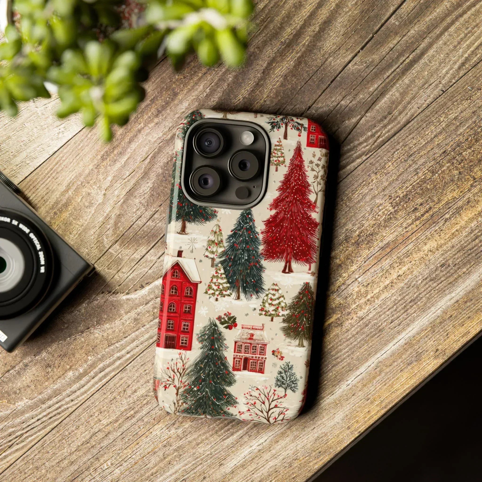 Cozy Winter Village Phone Case for iPhone 11-17 and Galaxy S10-S25 - KARARMDESIGN