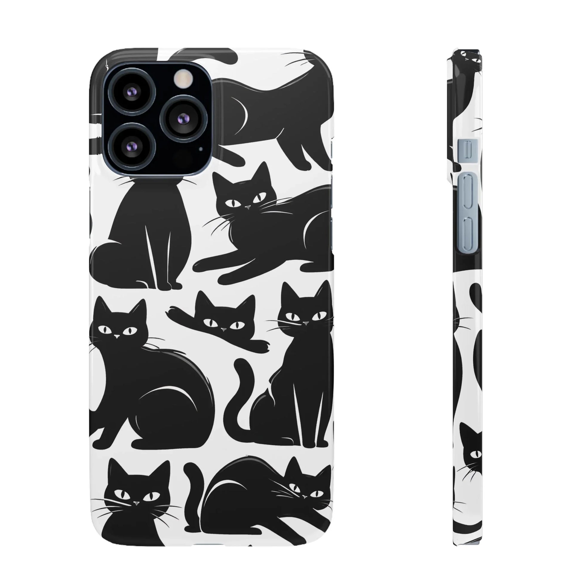 Black Cats Phone Case for iPhone 11-17 and Galaxy S20-S25 - KARARMDESIGN