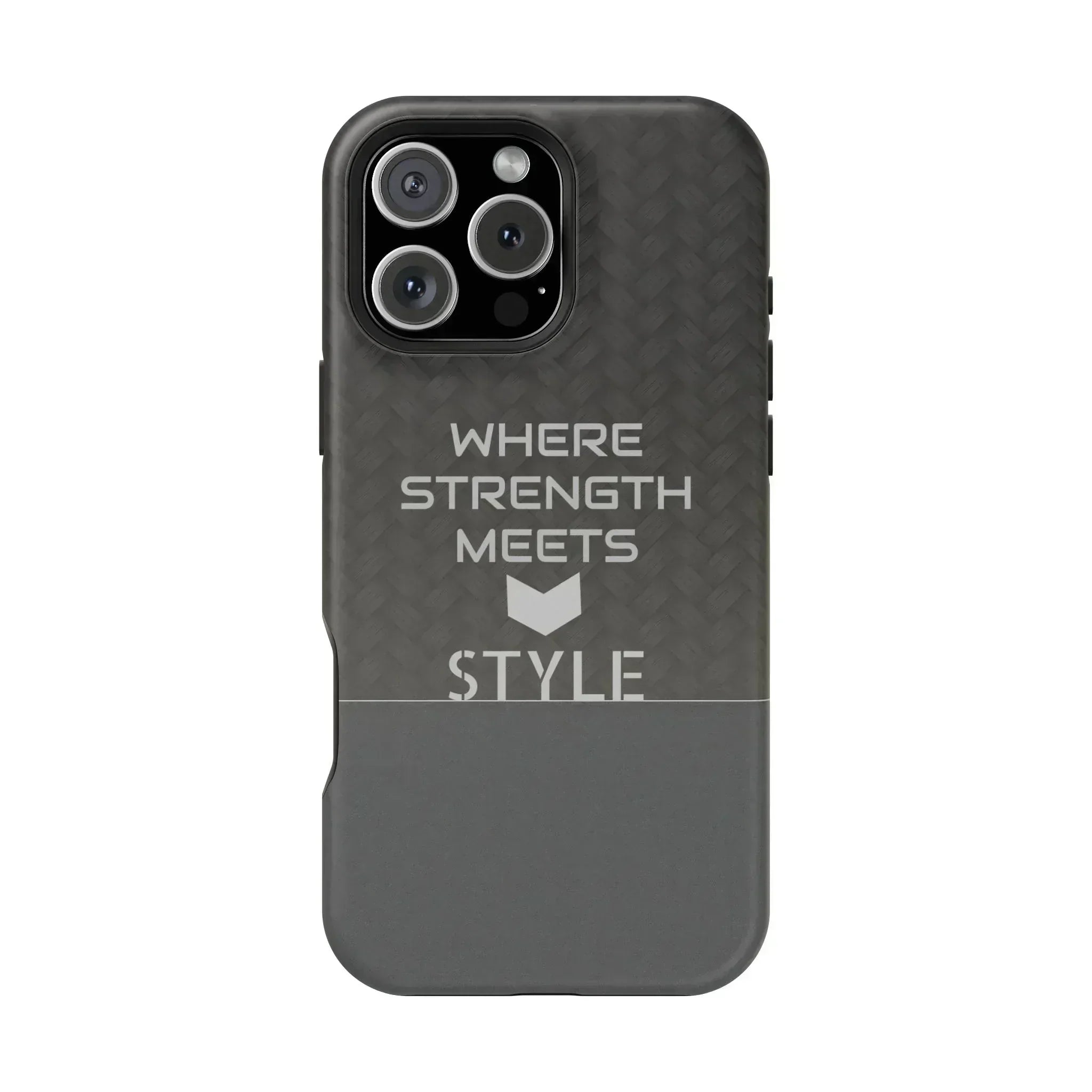 Gray Carbon Phone Case for iPhone 12-16 and Galaxy S21-S22 - KARARMDESIGN