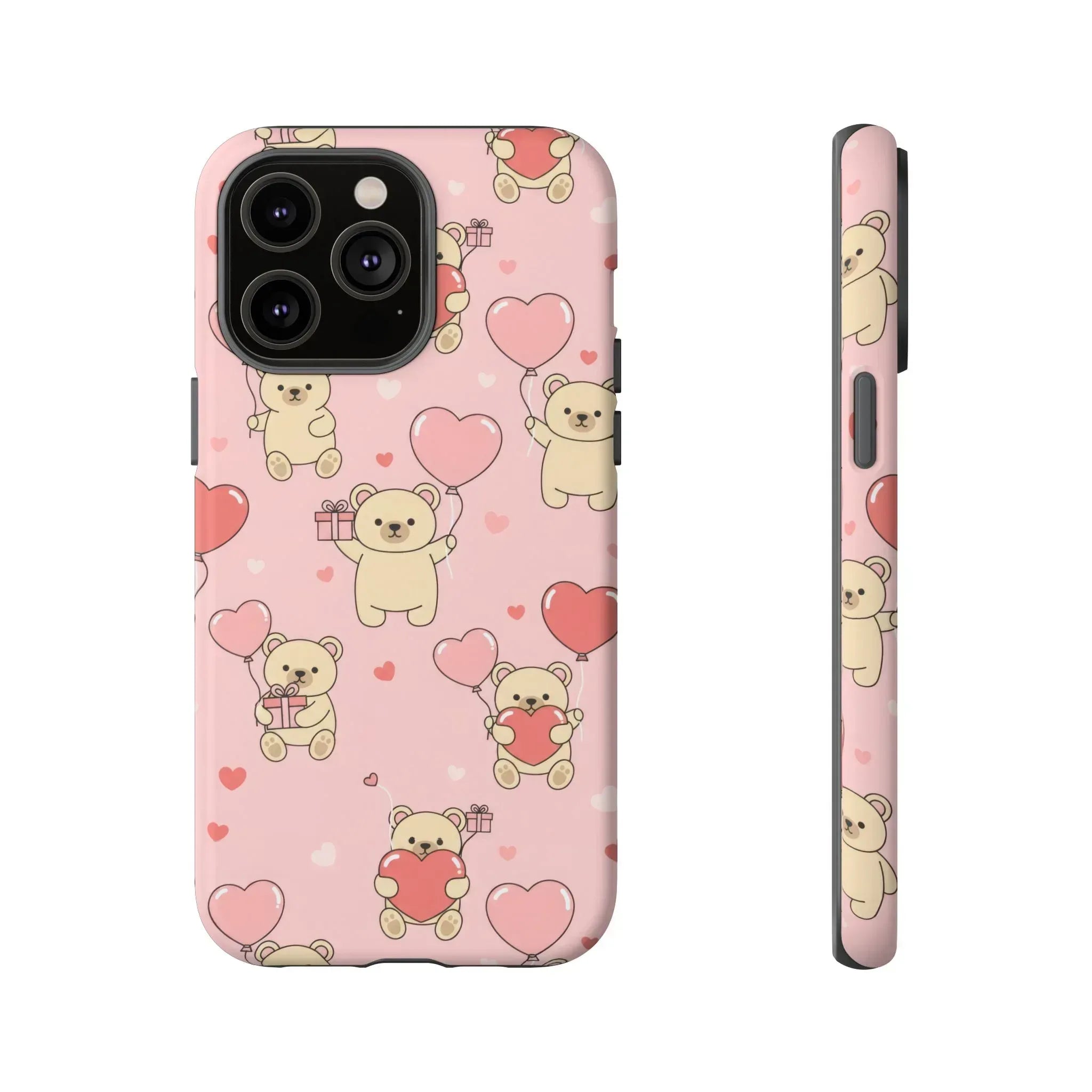 Teddy's Valentine Parade Phone Case for iPhone 11-17 and Galaxy S21-S25 - KARARMDESIGN