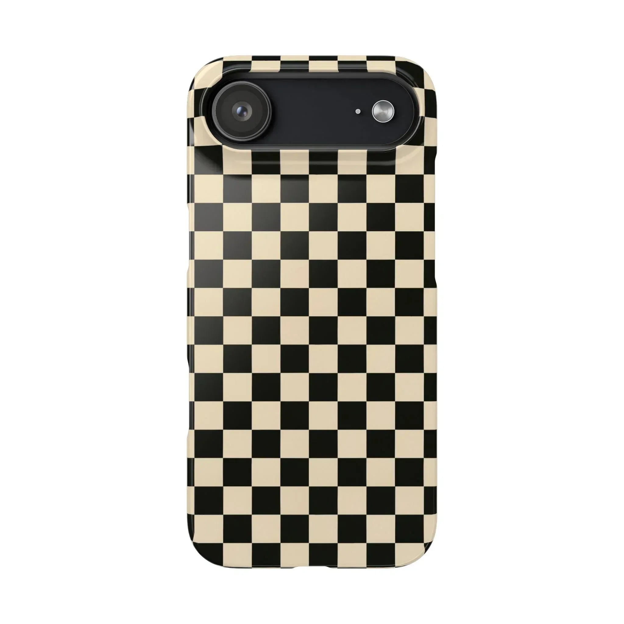 Stylish Matte Checker Phone Case for iPhone 11-17 and Galaxy S20-S25 - KARARMDESIGN