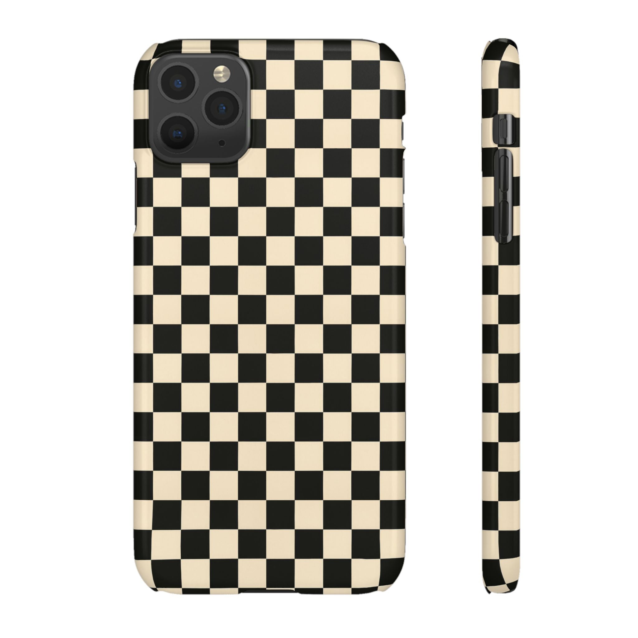 Stylish Matte Checker Phone Case for iPhone 11-17 & Galaxy S20-S26