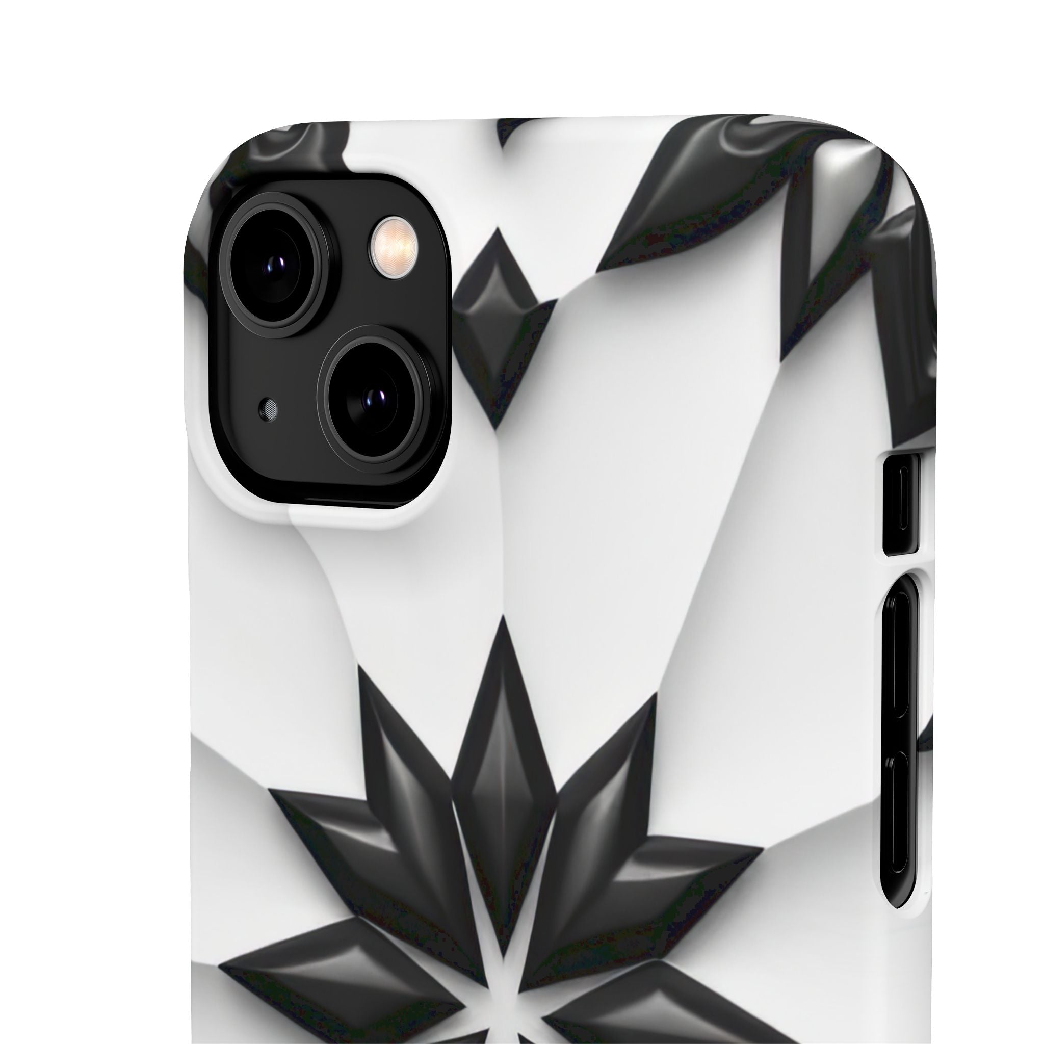 Black & White Geometric Snap Case for iPhone & Samsung Galaxy