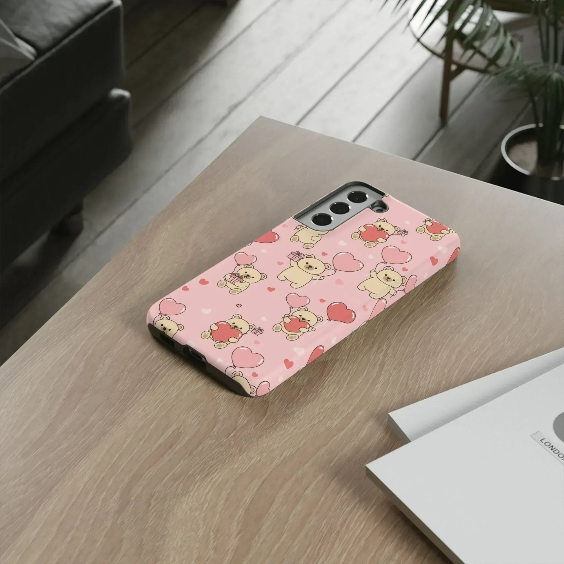 Teddy's Valentine Parade Phone Case for iPhone 11-17 and Galaxy S21-S25 - KARARMDESIGN