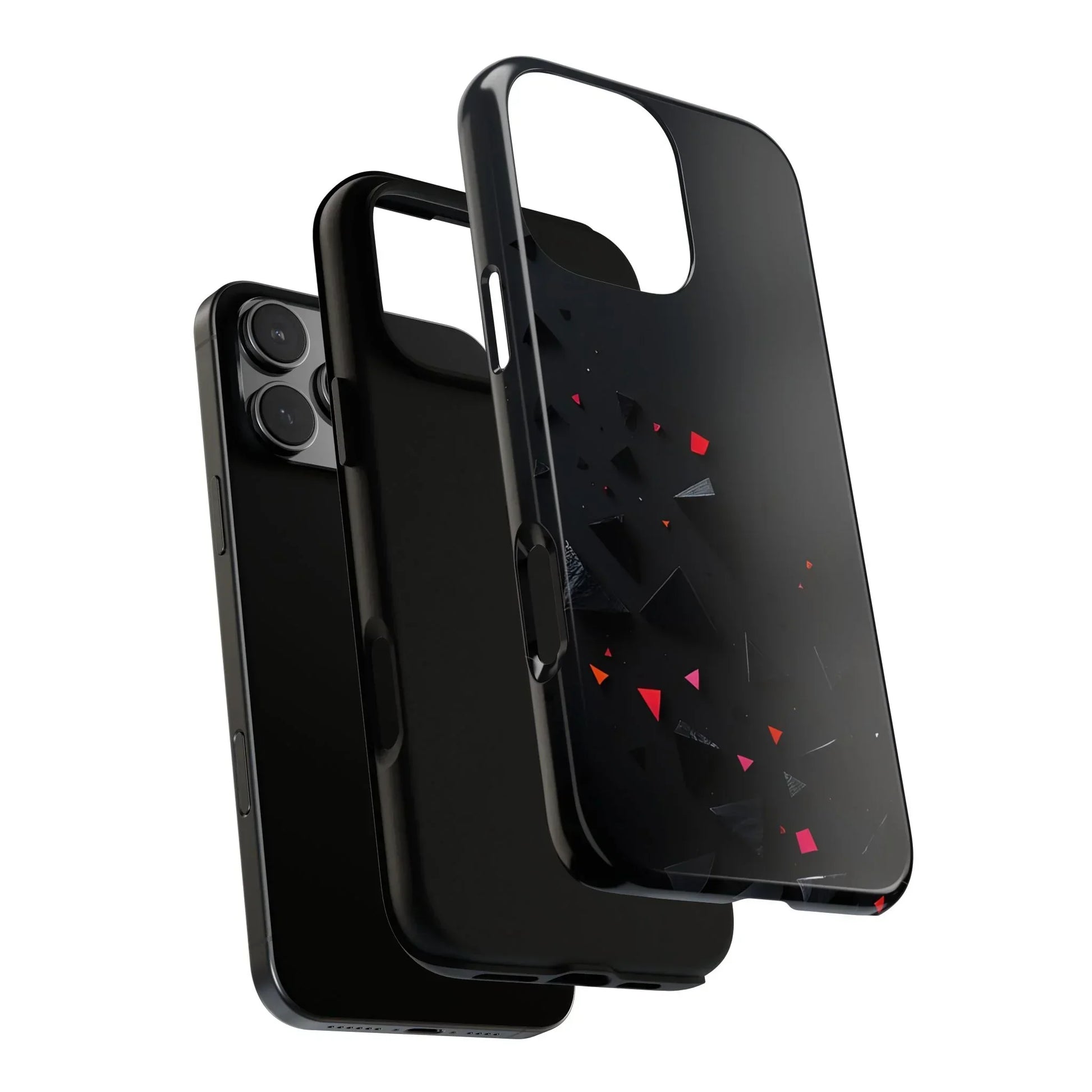 Black and Red Neon Phone Case for iPhone 8-16 and Pixel up to 9 Models - KarArmDesign