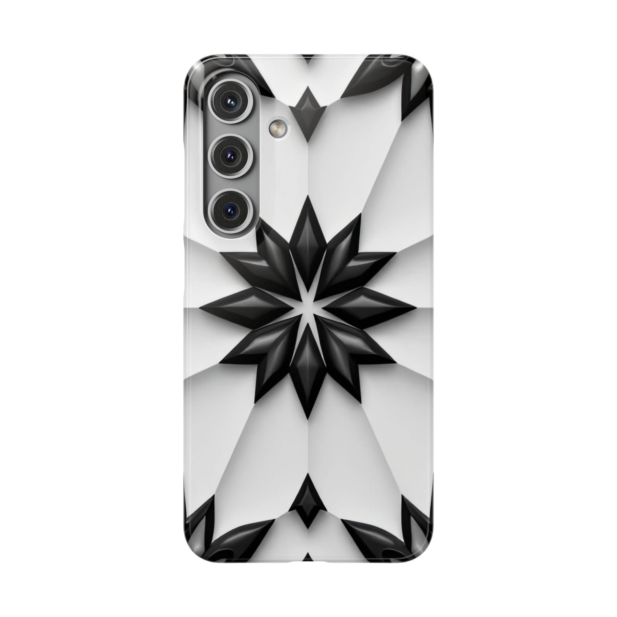 Black & White Geometric Snap Case for iPhone & Samsung Galaxy