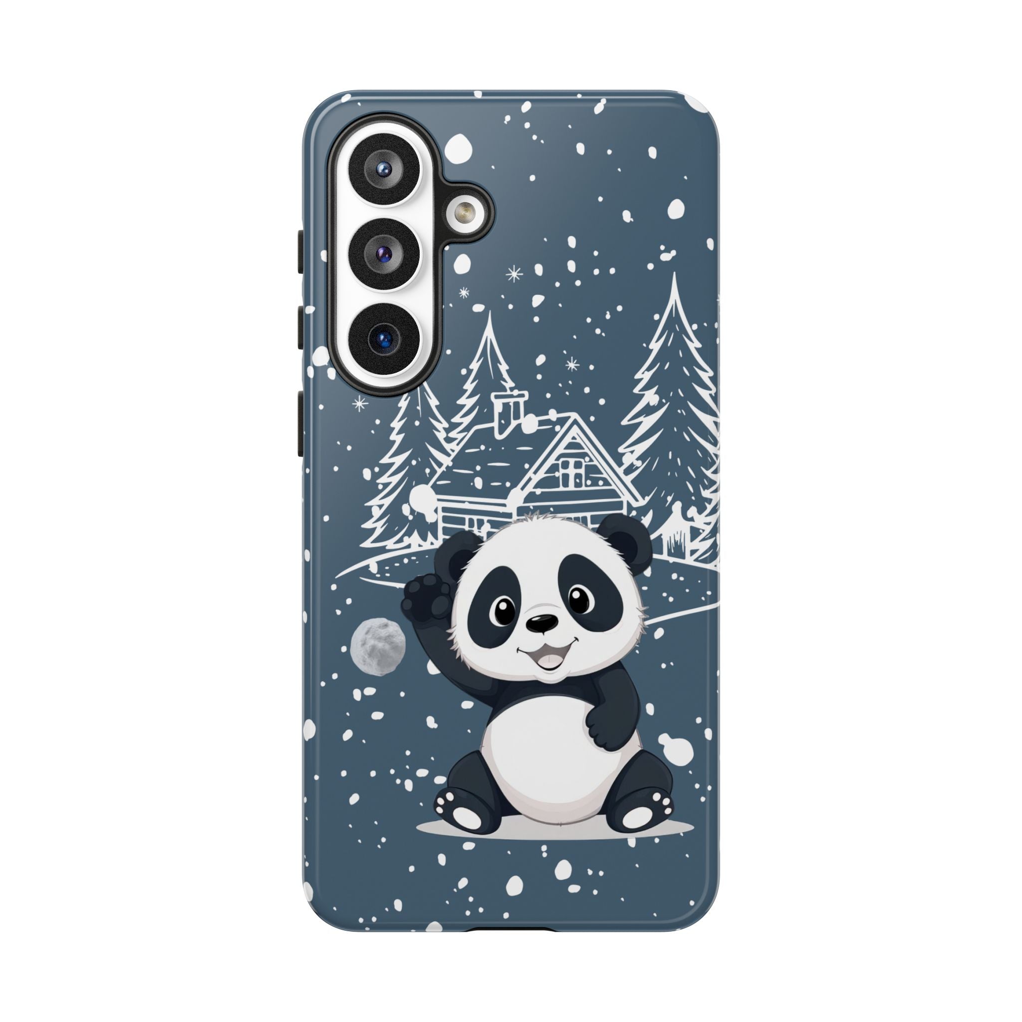 Cute Panda Phone Case for Samsung Galaxy S20–S26 & Google Pixel 6–9