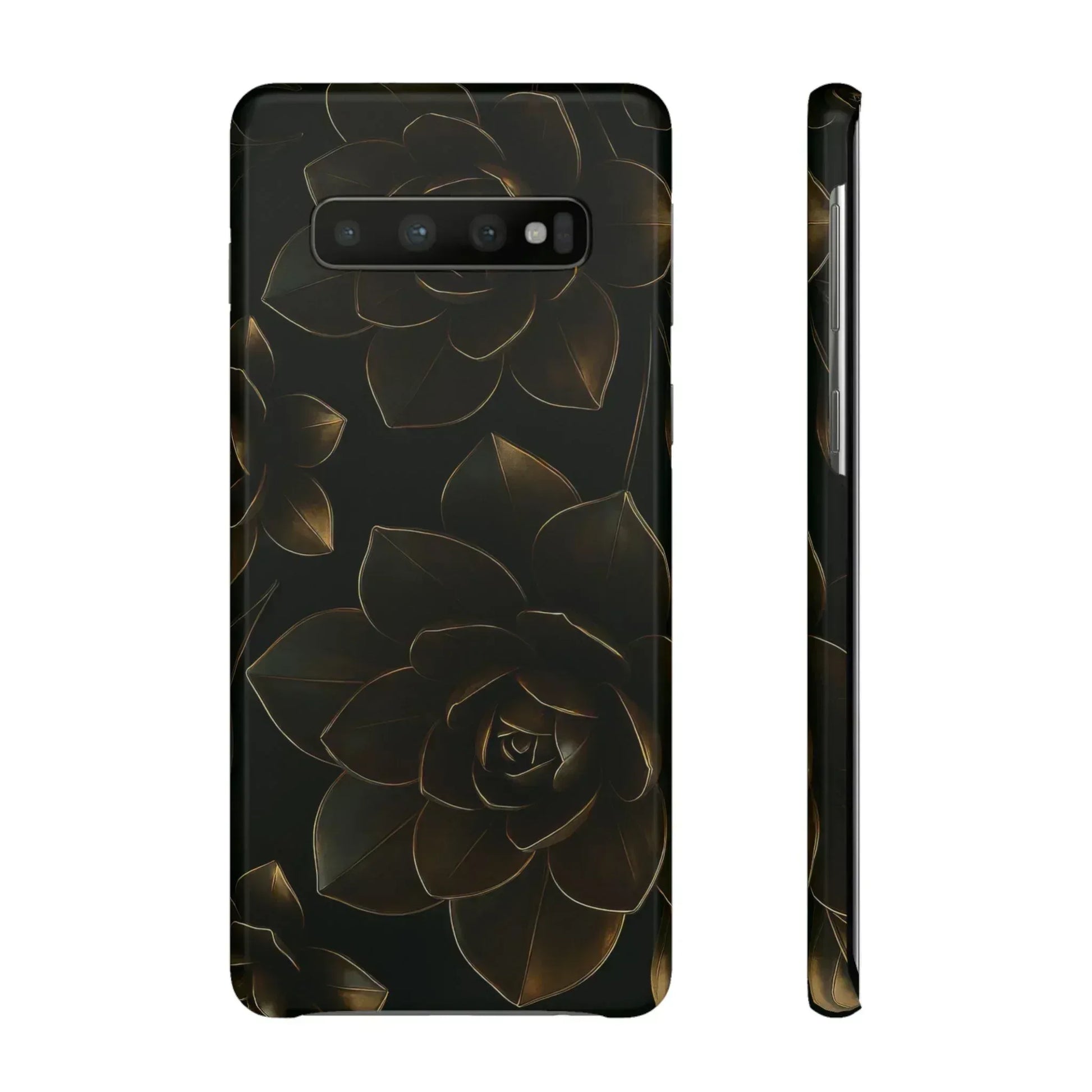 Metal Flower Phone Case for iPhone 8-16 and Galaxy S20-S24 - KARARMDESIGN