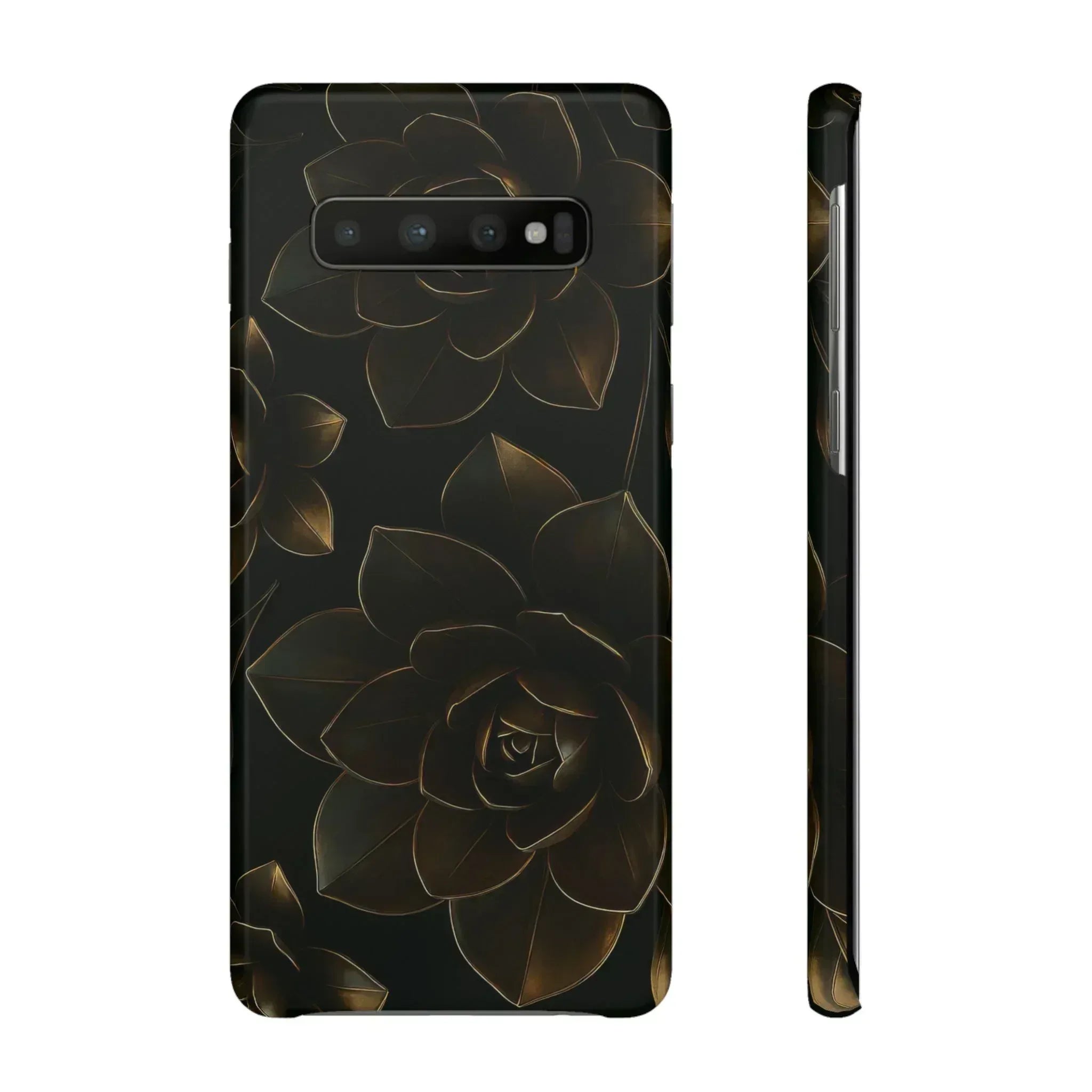 Metal Flower Phone Case for iPhone 8-16 and Galaxy S20-S24 - KARARMDESIGN