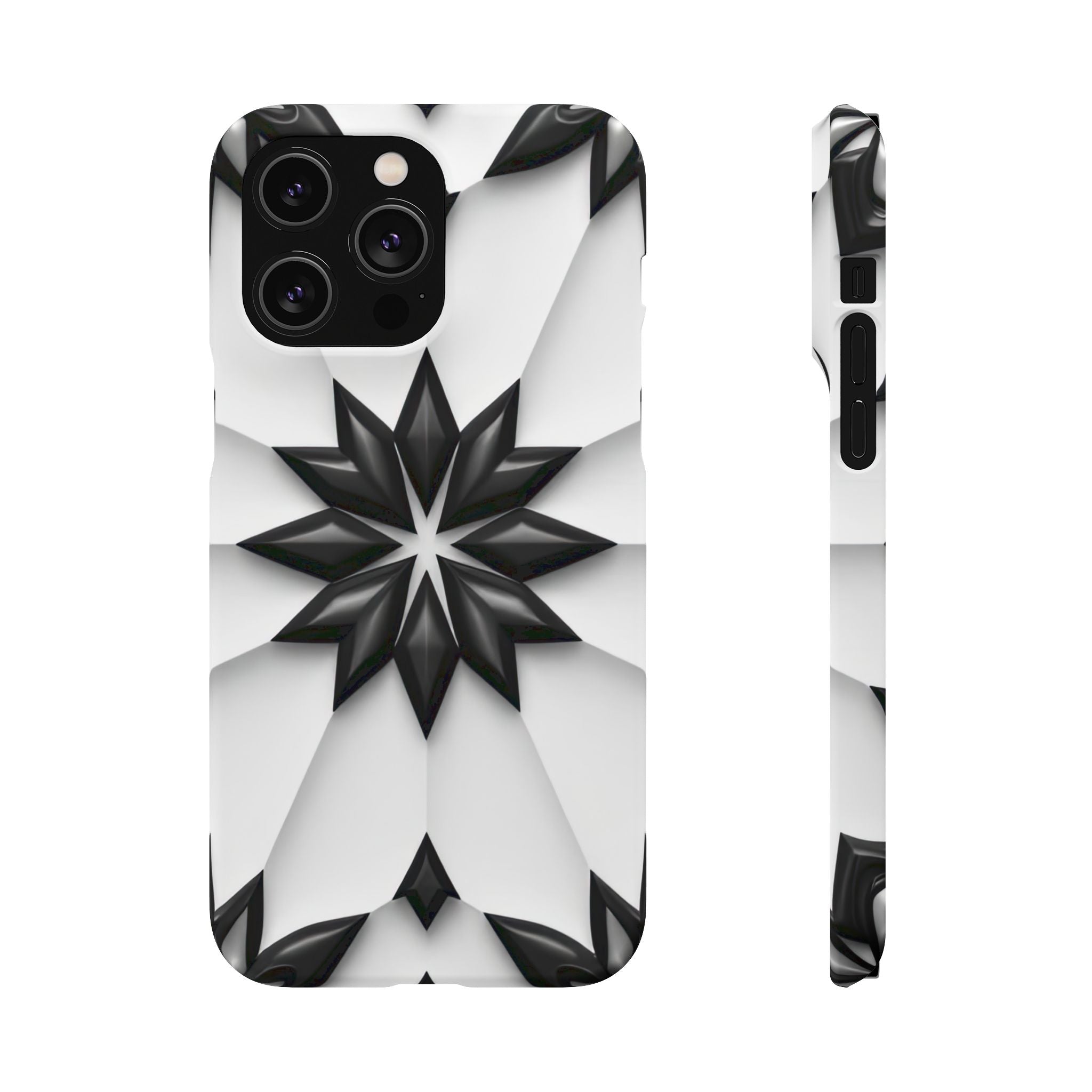Black & White Geometric Snap Case for iPhone & Samsung Galaxy