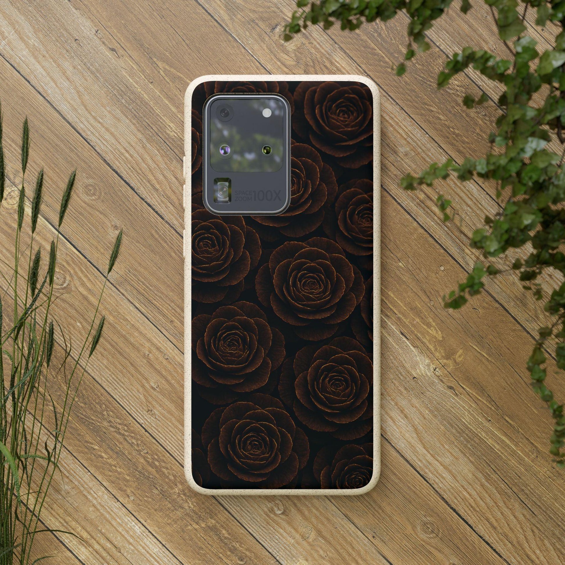 Wooden Roses Phone Case for iPhone 11-16 and Samsung Galaxy S20-S22 Models - KarArmDesign