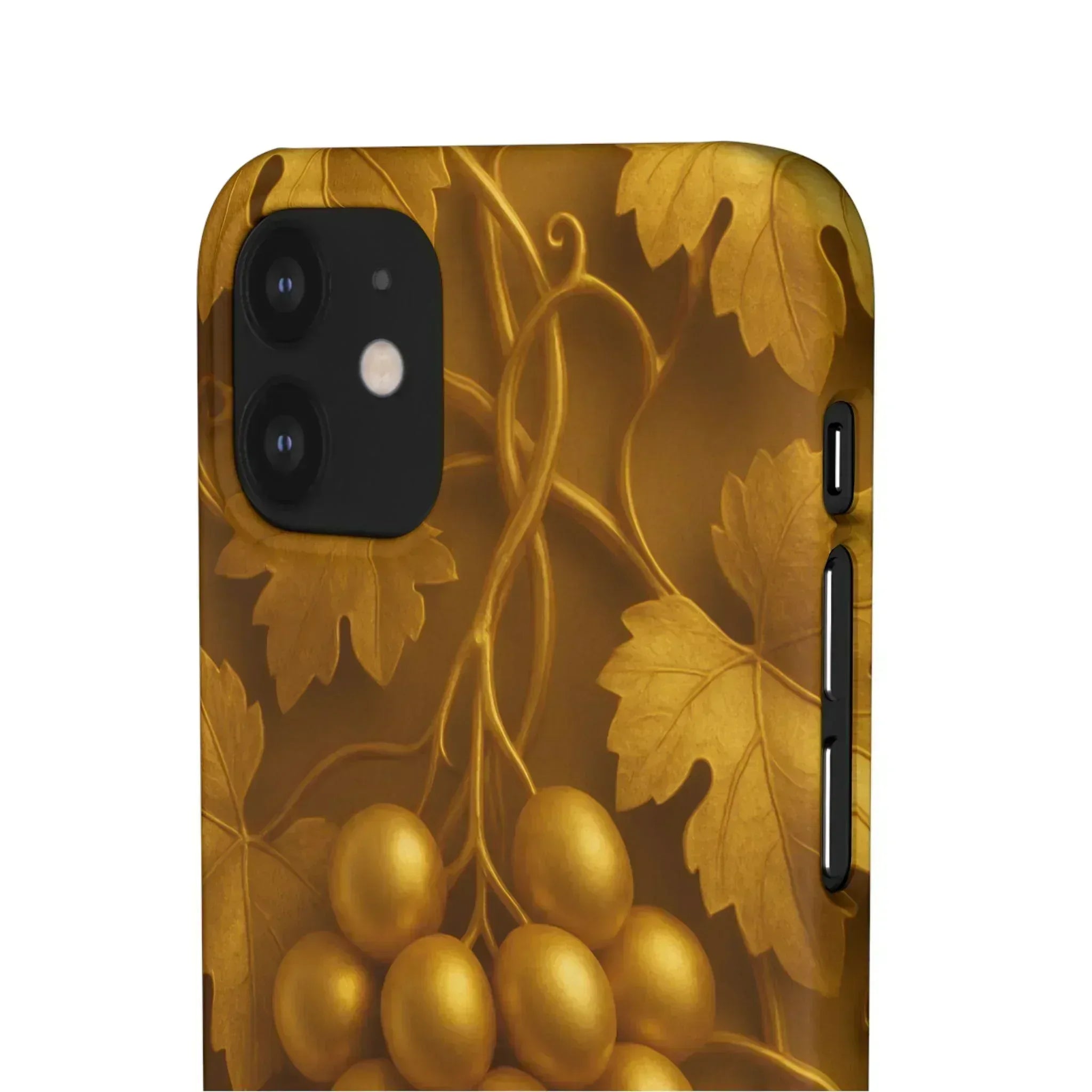 Golden Grapes Phone Case for iPhone 8–16 - KARARMDESIGN