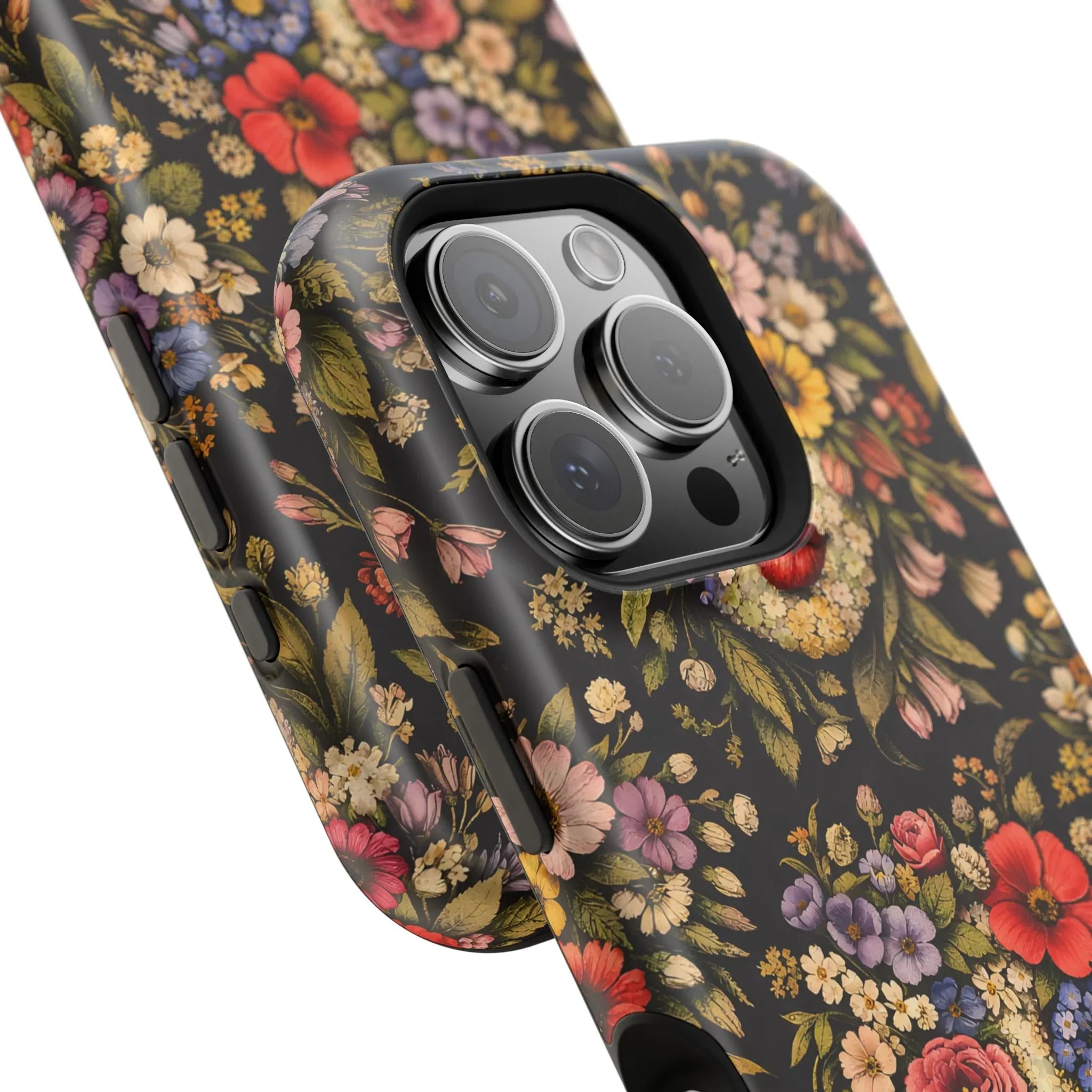 Vintage Flower Face Phone Case for iPhone 13-17 - KARARMDESIGN