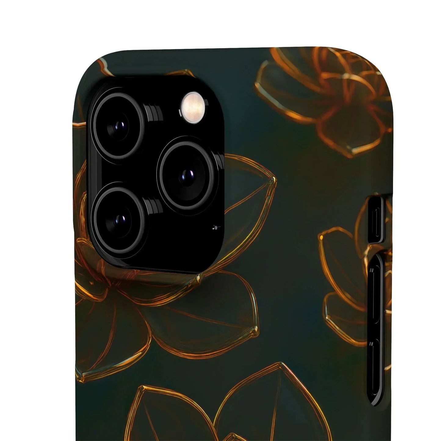 Glass Flower Phone Case for iPhone 7-16 and Galaxy S10-S24 Models