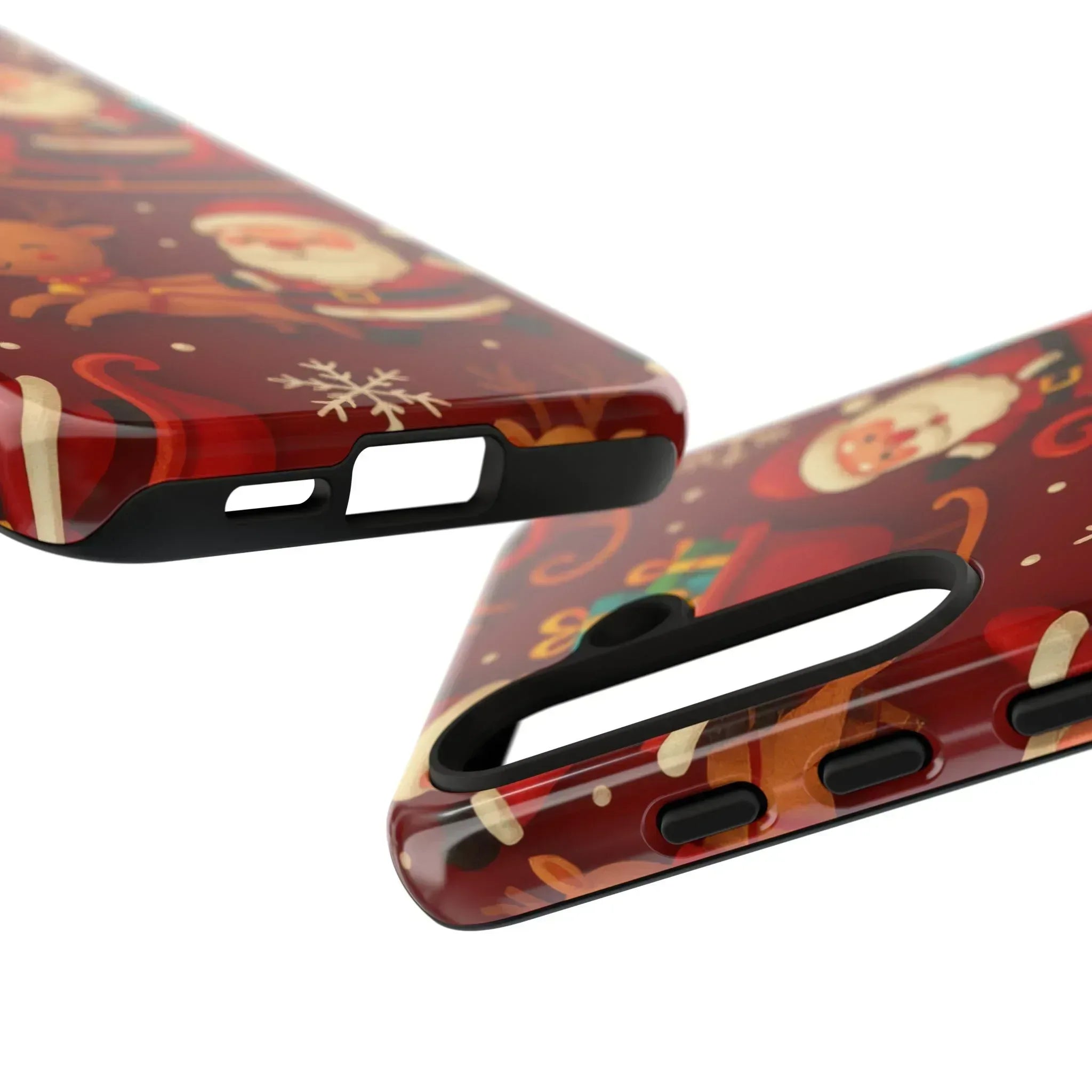 Santa Sleigh Ride Phone Case for iPhone 11-17 and Galaxy S10-S25 - KARARMDESIGN