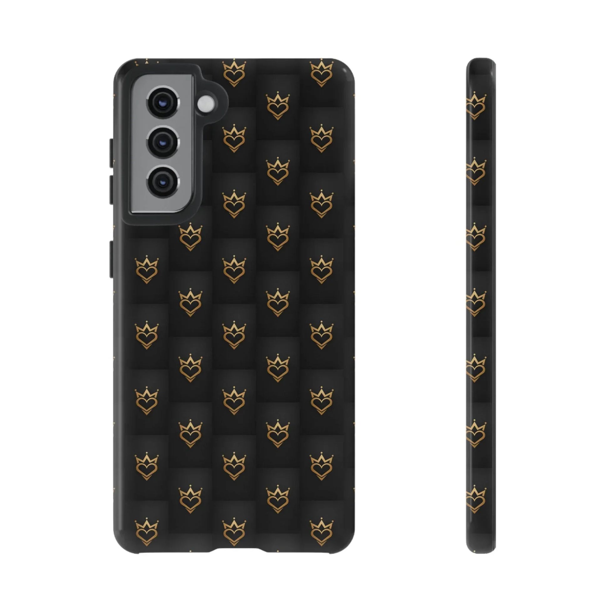 Crowned Heart Doodle Phone Case for iPhone 11-17 & Galaxy S10-S25 - KARARMDESIGN