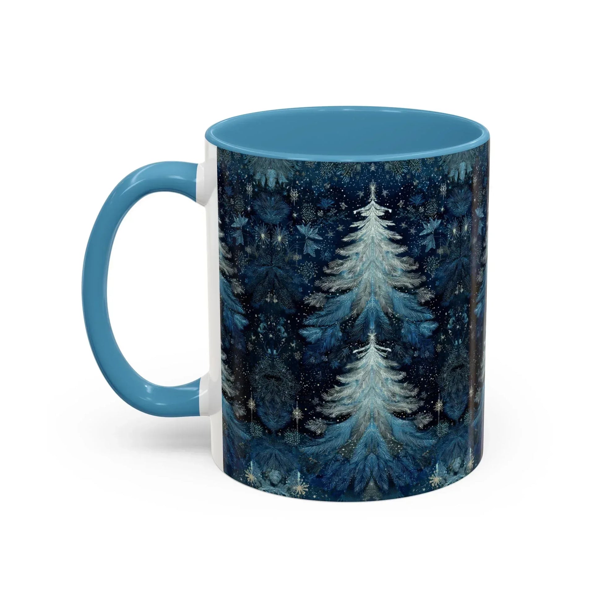 Blue Christmas Tree Accent Coffee Mug - KARARMDESIGN