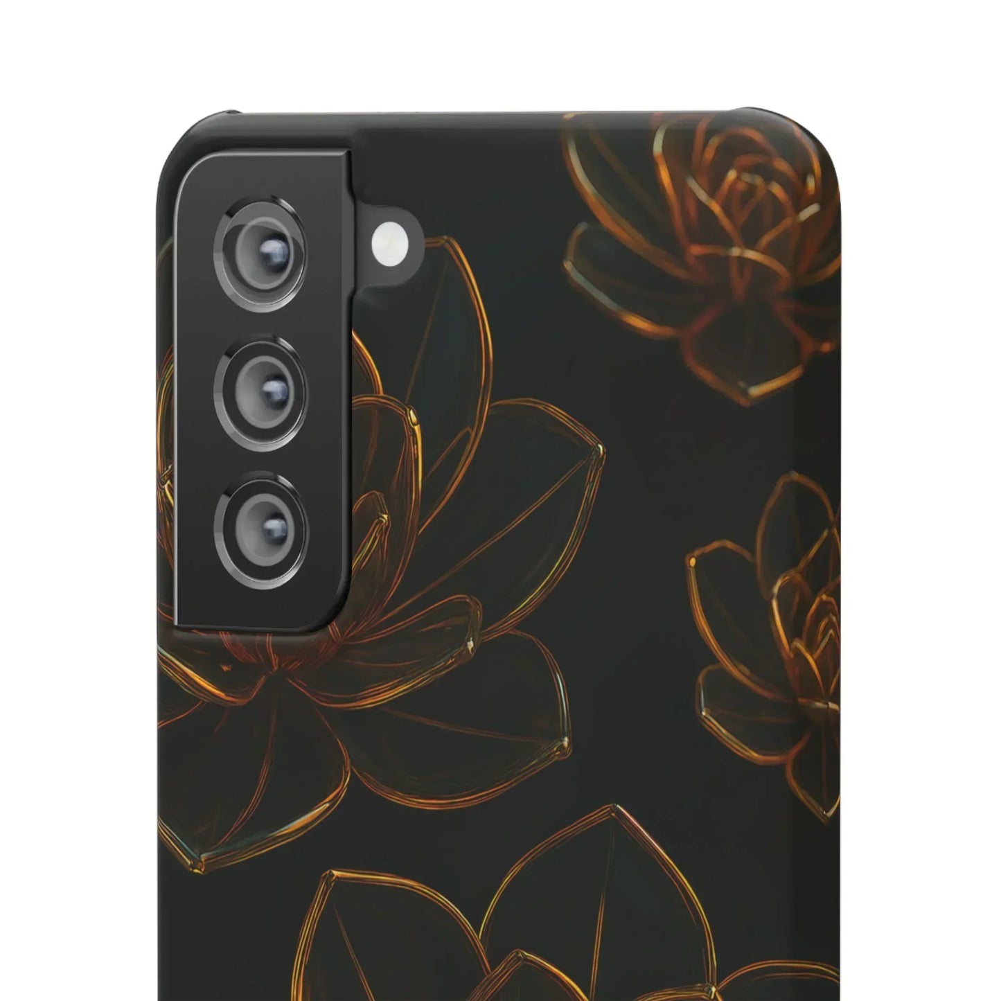 Glass Flower Phone Case for iPhone 7-16 and Galaxy S10-S24 Models