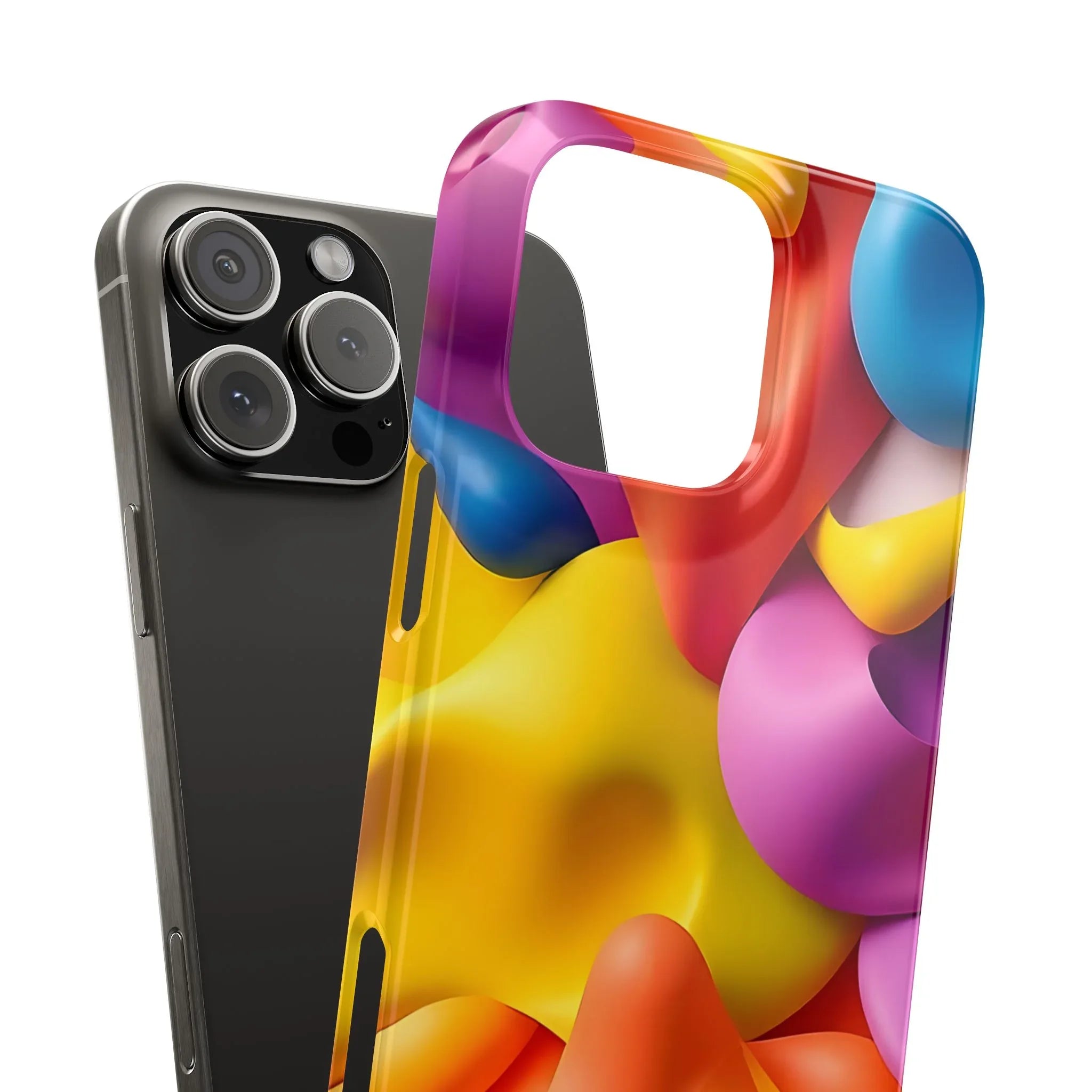 Vibrant Abstract Color Phone Case for iPhone 11-16 - KARARMDESIGN