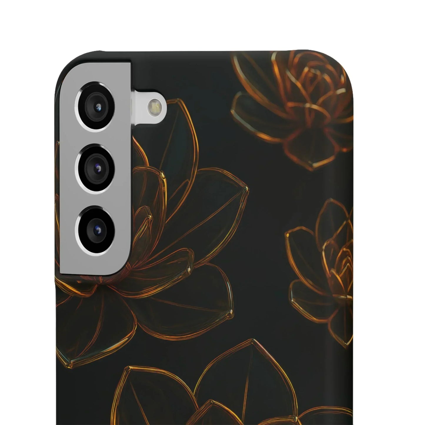 Glass Flower Phone Case for iPhone 7-16 and Galaxy S10-S24 Models