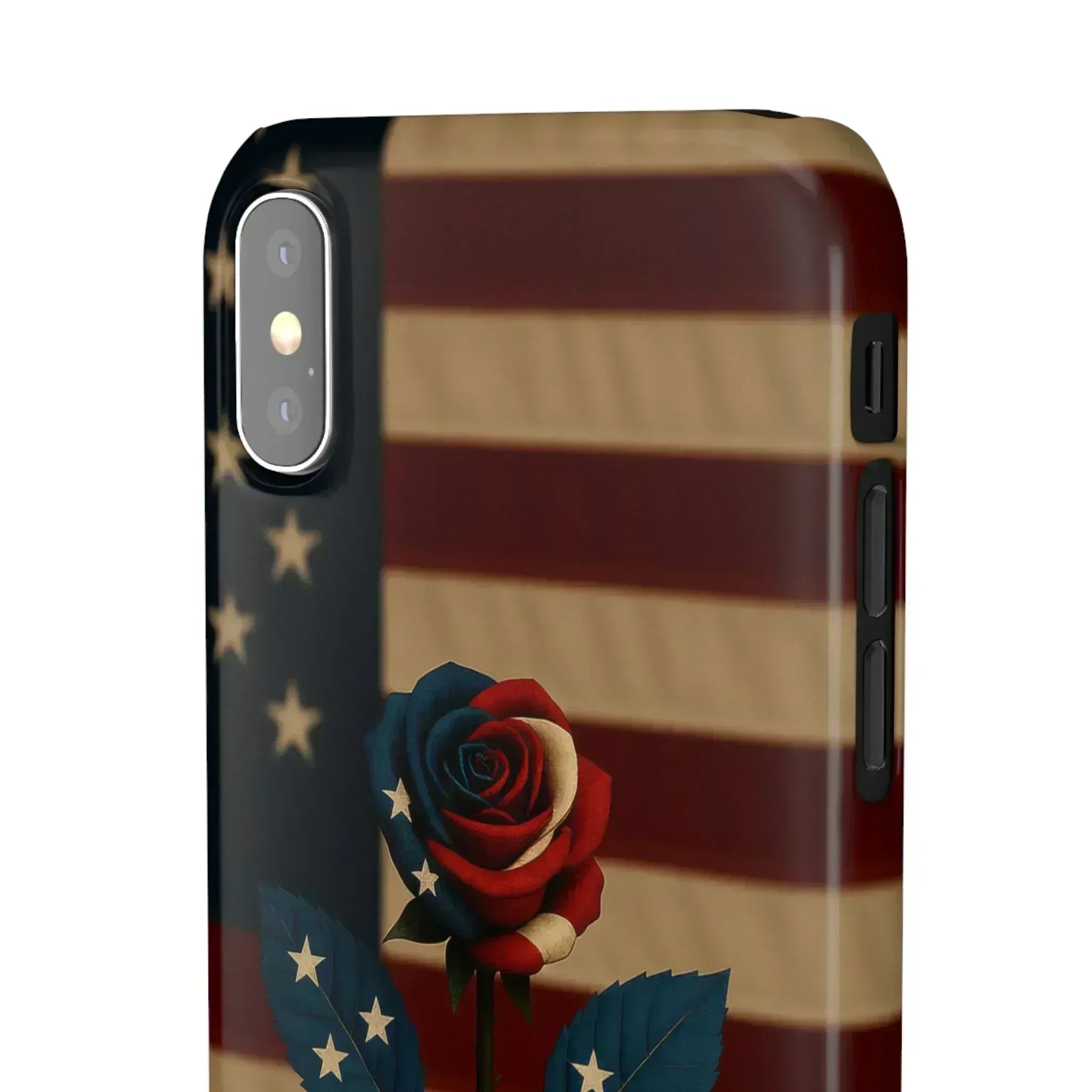 American Rose Flag Phone Case for iPhone 8-16 and Galaxy S10-S24 - KARARMDESIGN