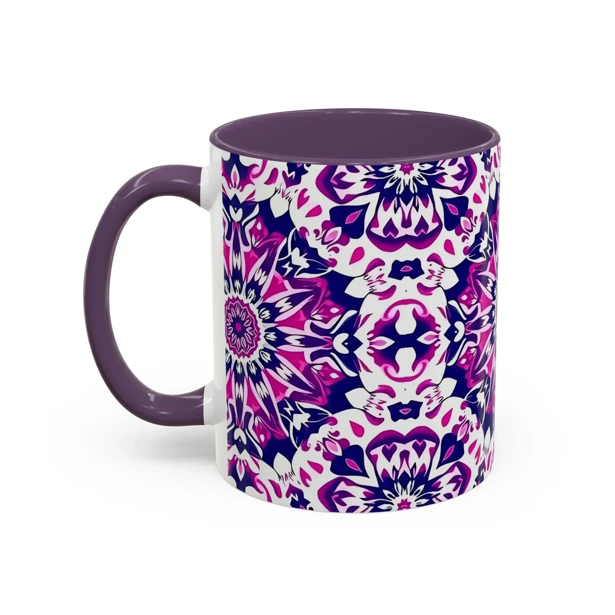 Vibrant Mandala Burst Ceramic Coffee Mug -11 & 15oz - KARARMDESIGN