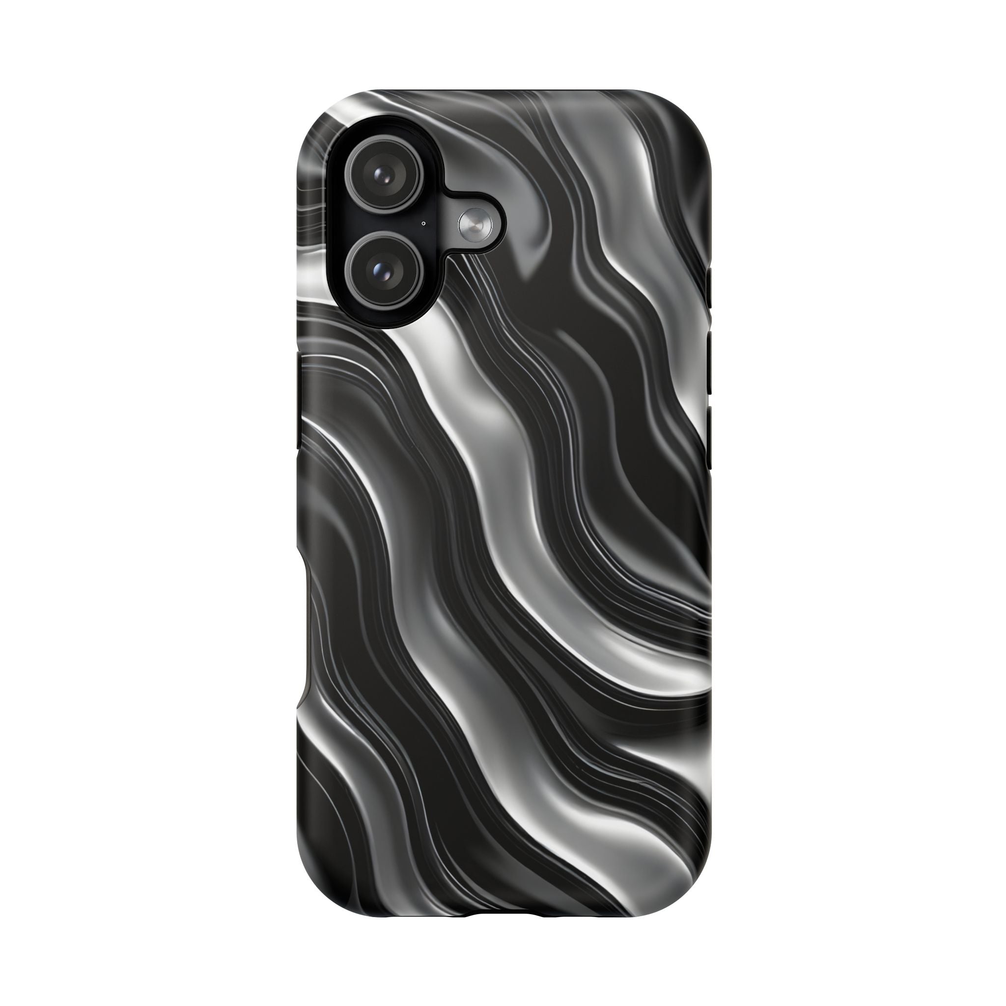 Wavy Illusion Marble Phone Case for iPhone 13-17