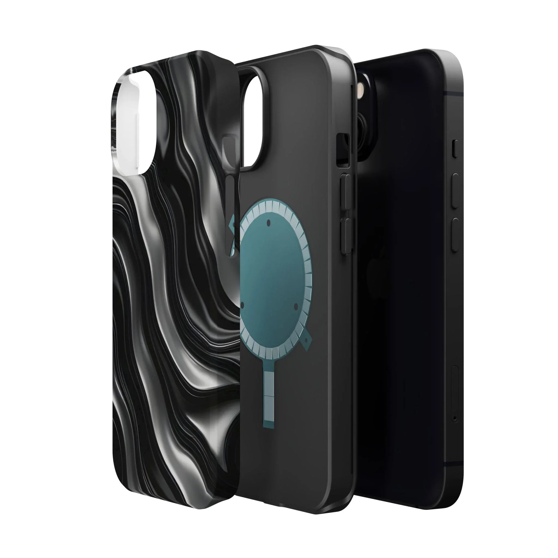 Wavy Illusion Marble Phone Case for iPhone 13-17 - KARARMDESIGN