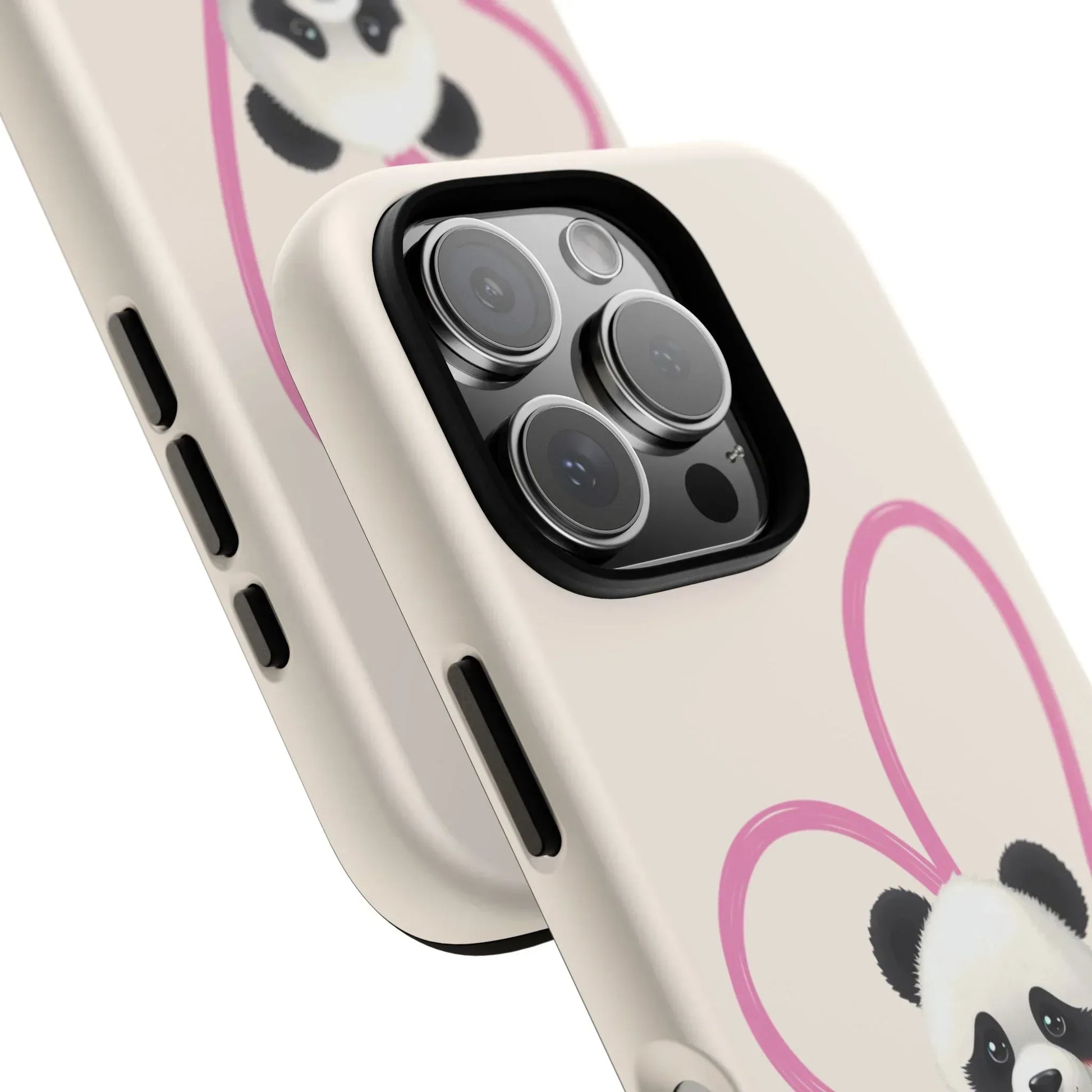 Cute Panda Heart Love Phone Case for iPhone 8-16 - KARARMDESIGN