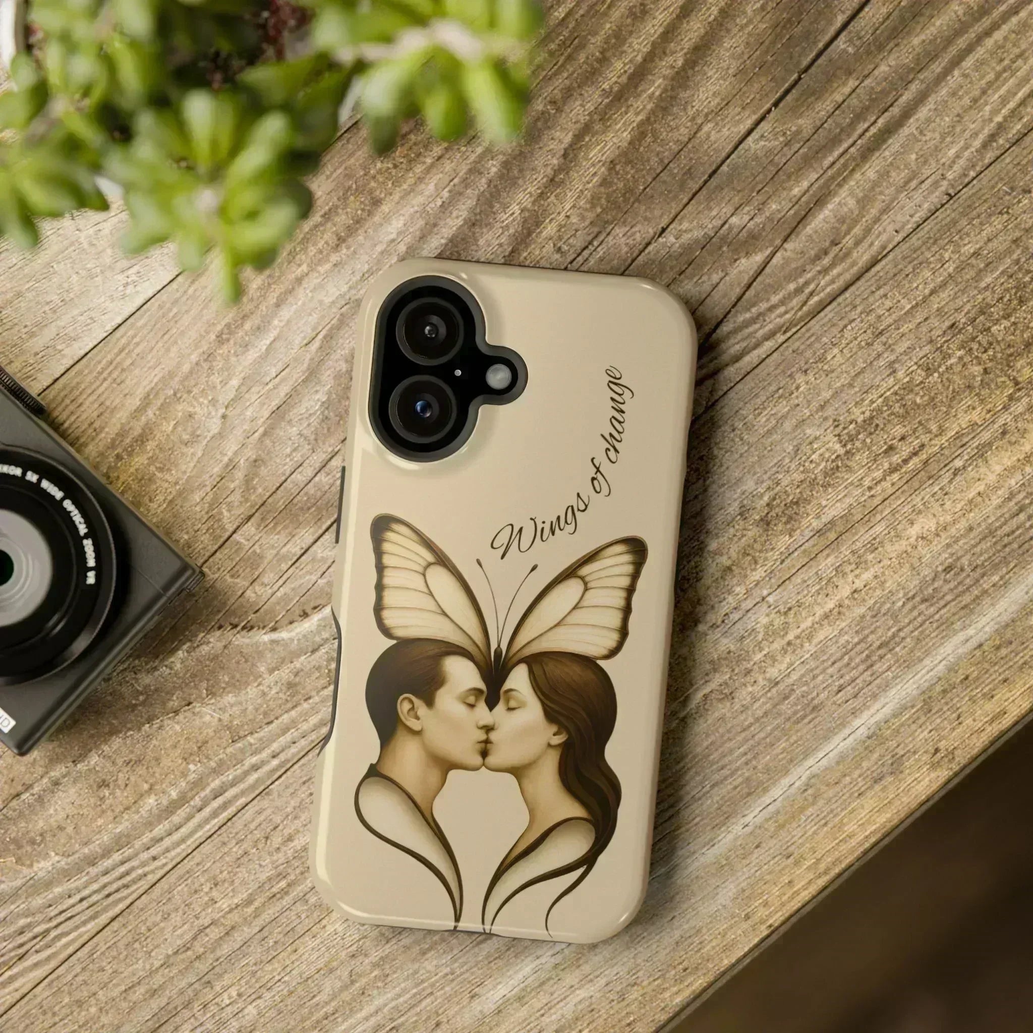 Romantic Butterfly Couple Phone Case for iPhone 12-16 and Galaxy S21-S22 - KARARMDESIGN