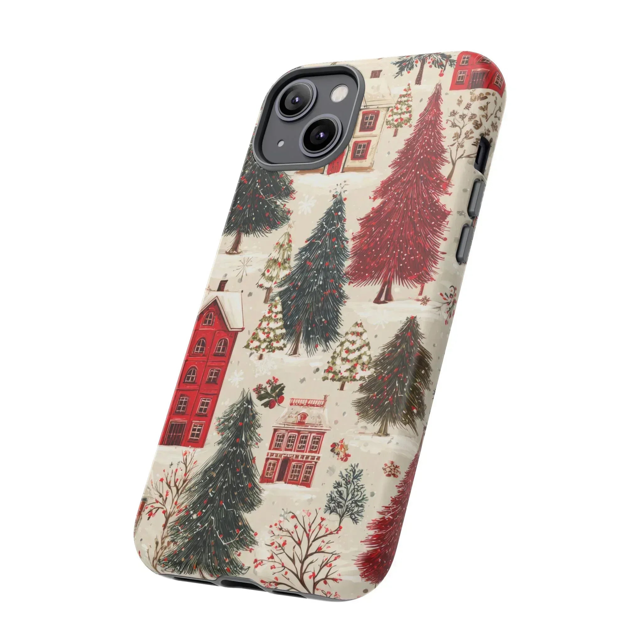 Cozy Winter Village Phone Case for iPhone 11-17 and Galaxy S10-S25 - KARARMDESIGN