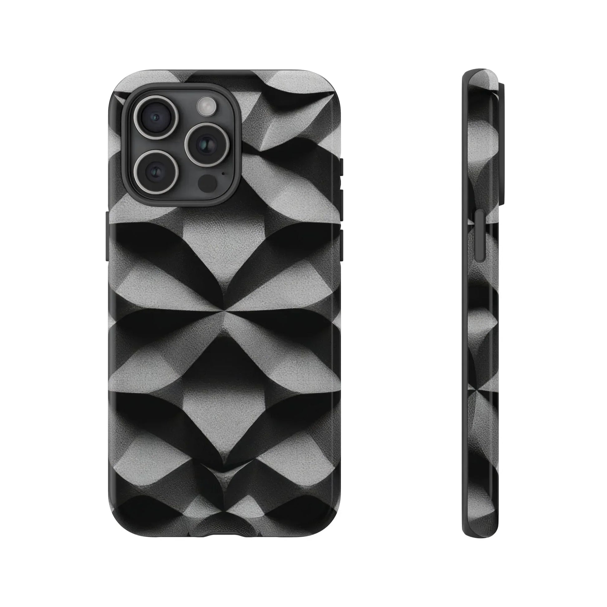 3D Geometric Phone Case for iPhone 8–17 - KARARMDESIGN
