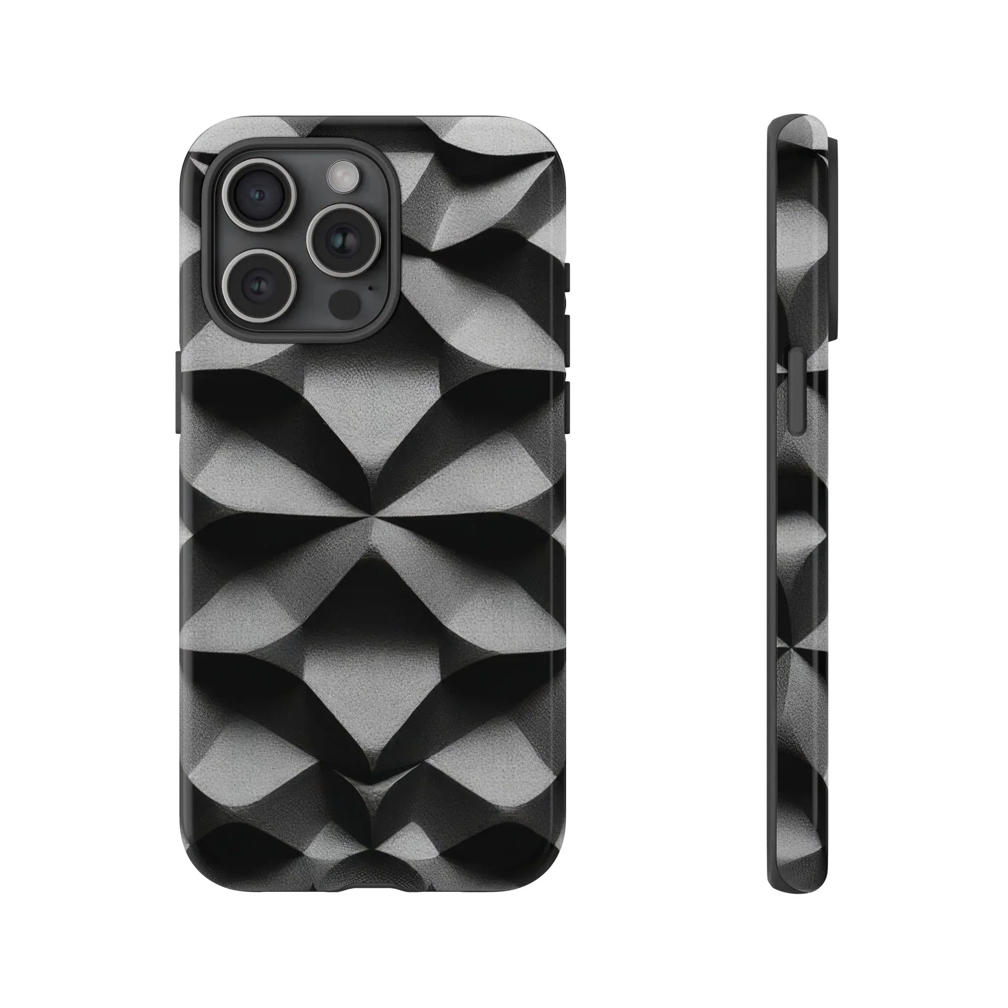 3D Geometric Phone Case for iPhone 8–17 - KARARMDESIGN