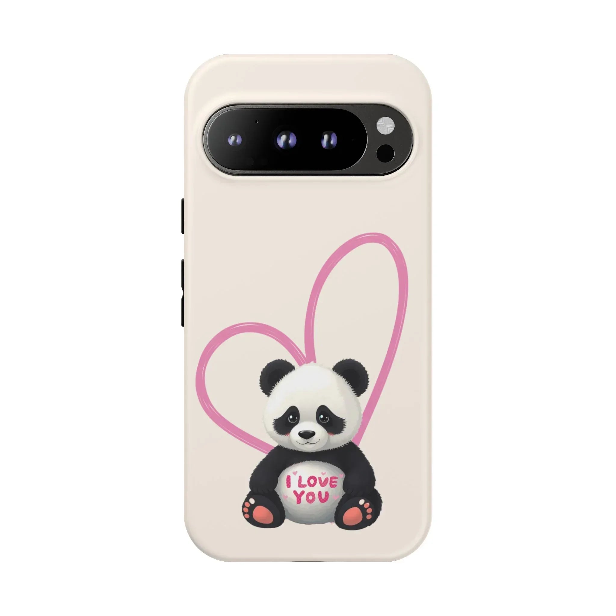 Cute Panda Heart Love Phone Case for Google Pixel up to 9 - KARARMDESIGN