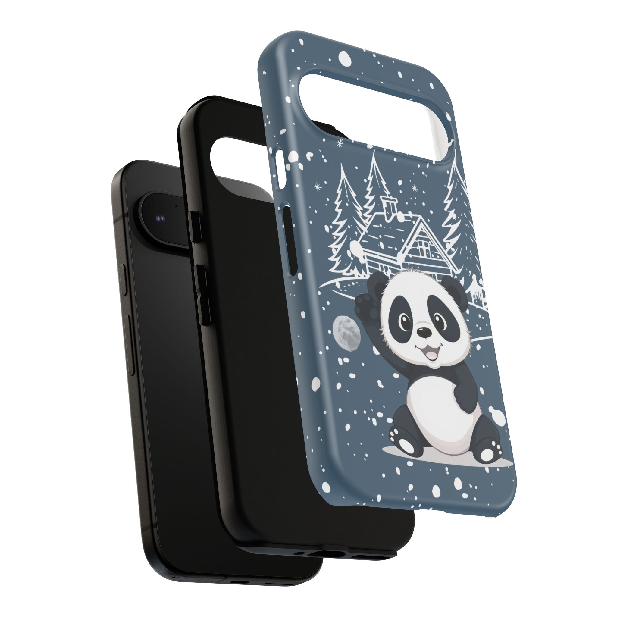 Cute Panda Phone Case for Samsung Galaxy S20–S26 & Google Pixel 6–9