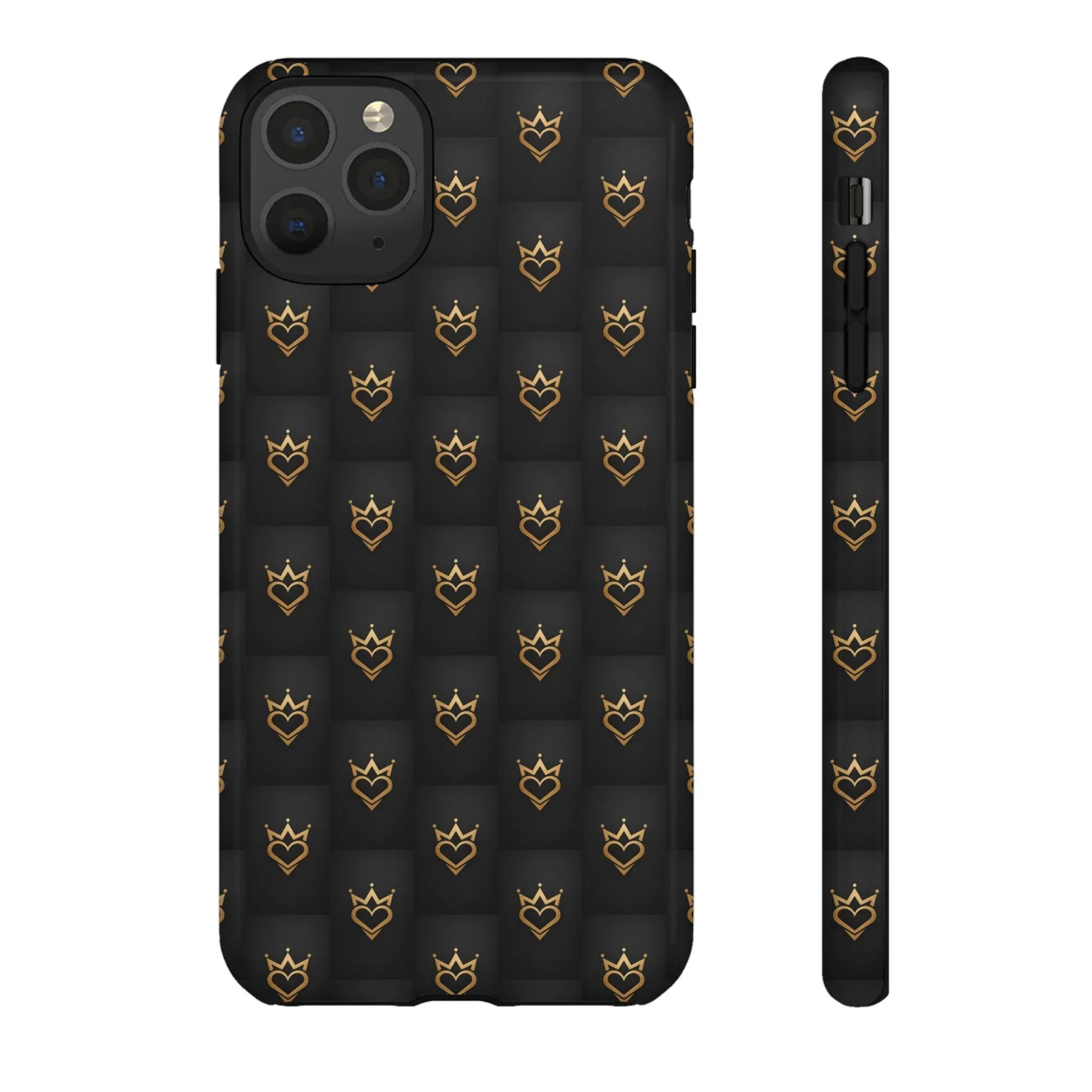 Crowned Heart Doodle Phone Case for iPhone 11-17 & Galaxy S10-S25 - KARARMDESIGN