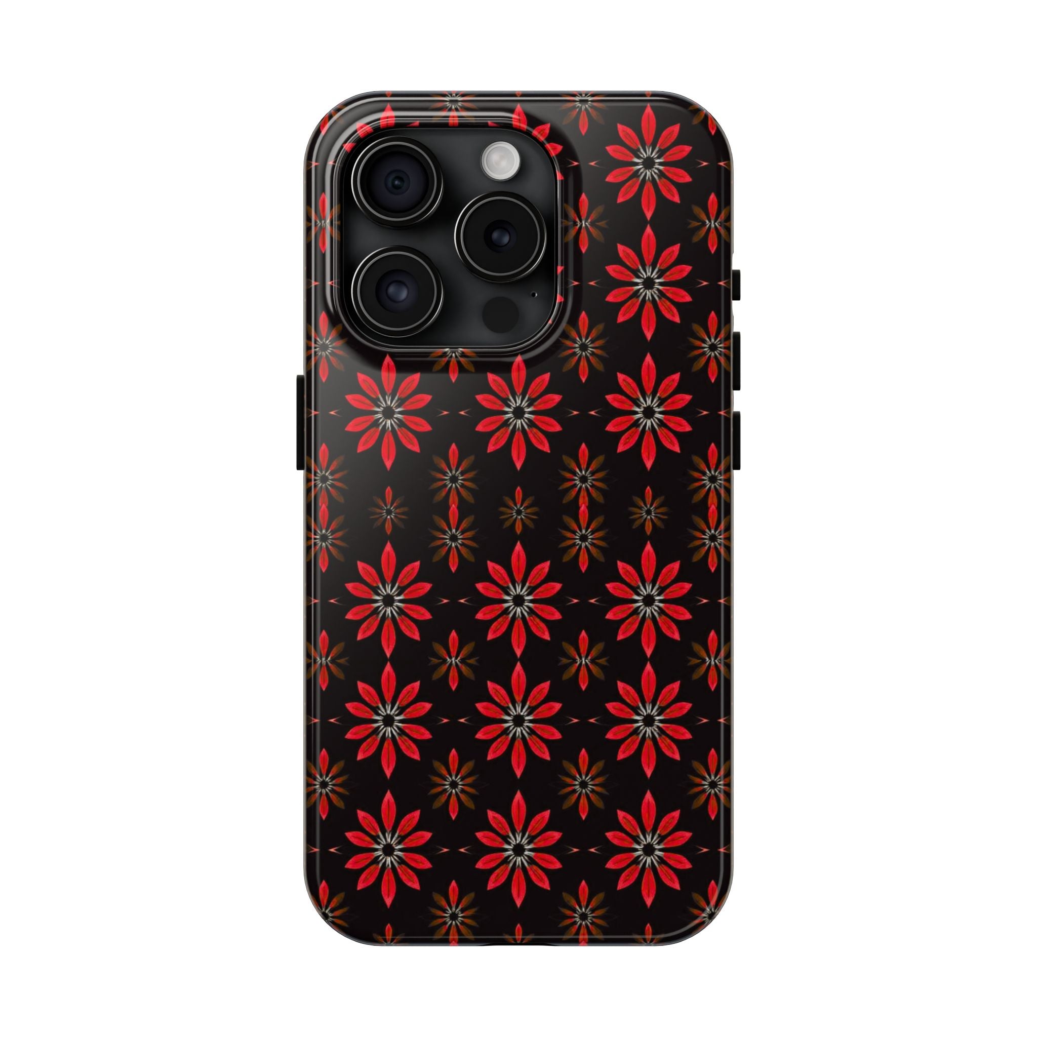 Symmetric Floral Phone Case for iPhone 11-17 and Galaxy S21-S25