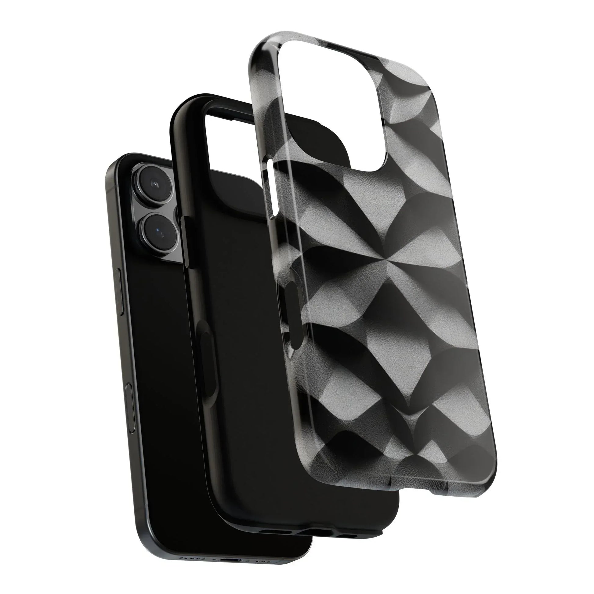3D Geometric Phone Case for iPhone 8–17 - KARARMDESIGN